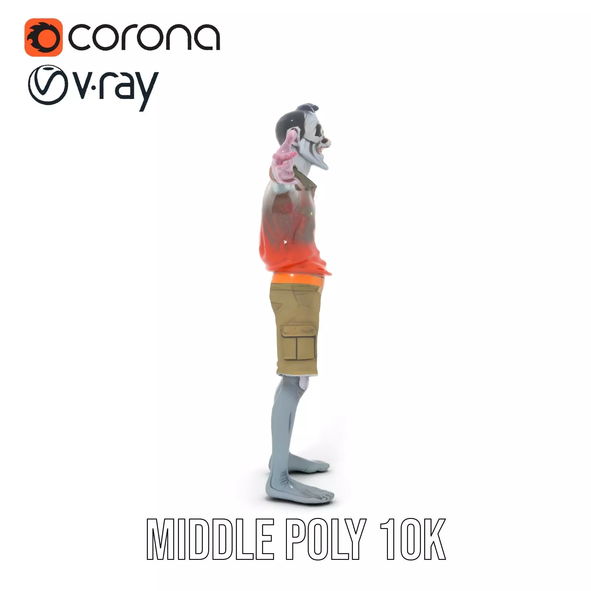 Zany Zombie Attire model pack Low-poly 3D model_11