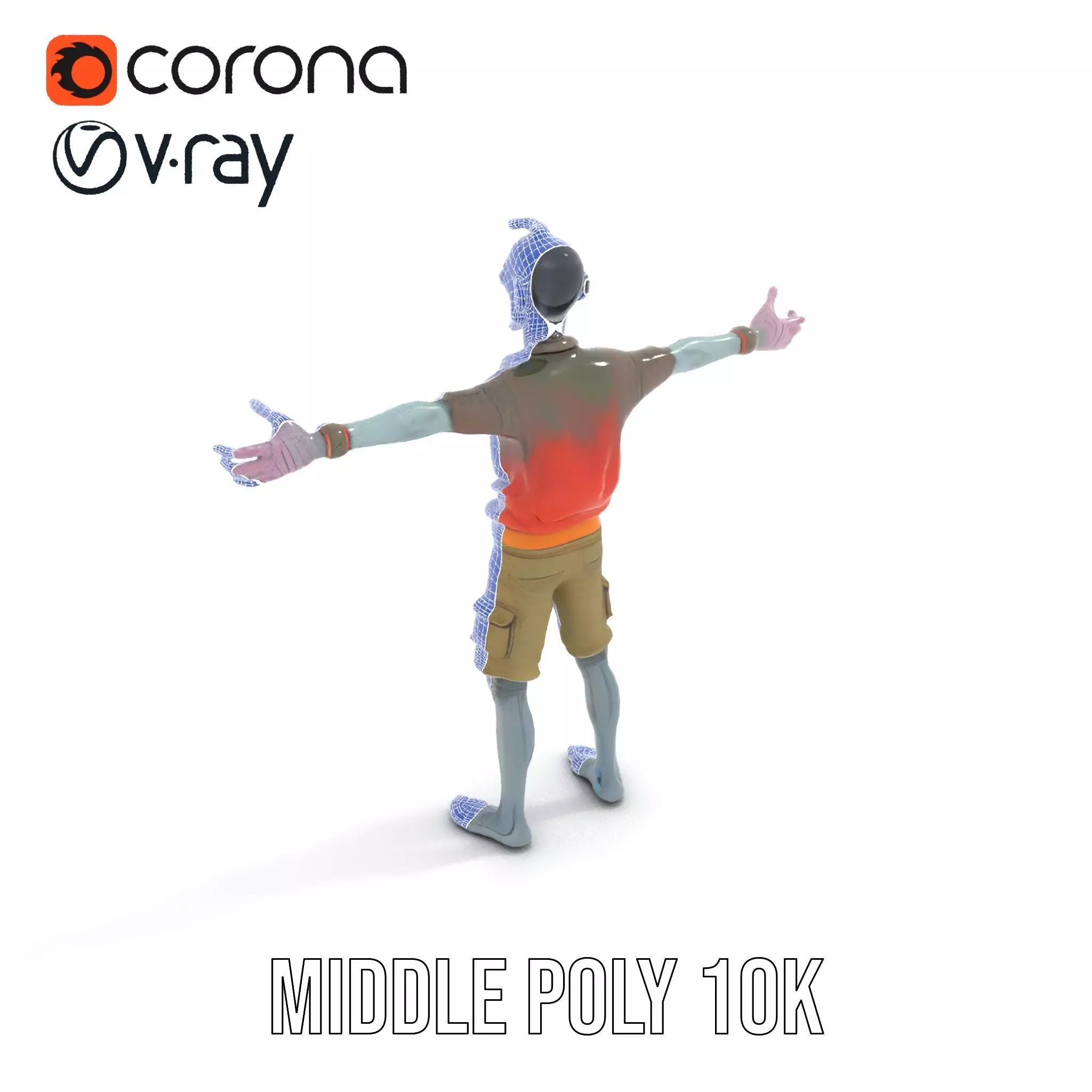 Zany Zombie Attire model pack Low-poly 3D model_24