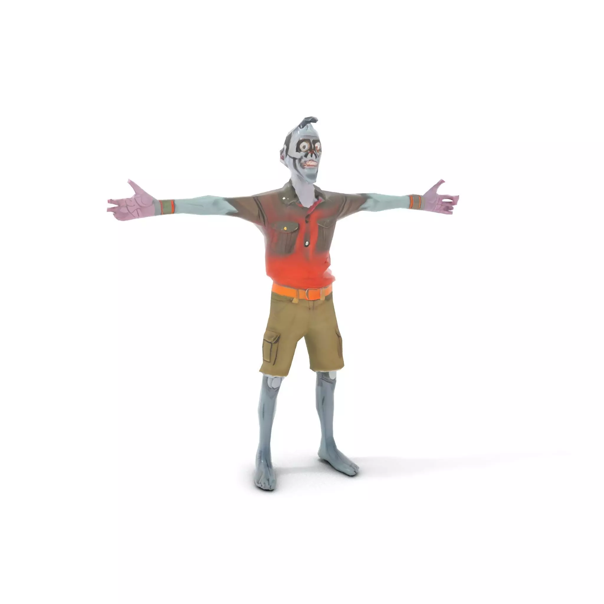 Zany Zombie Attire model pack Low-poly 3D model_12