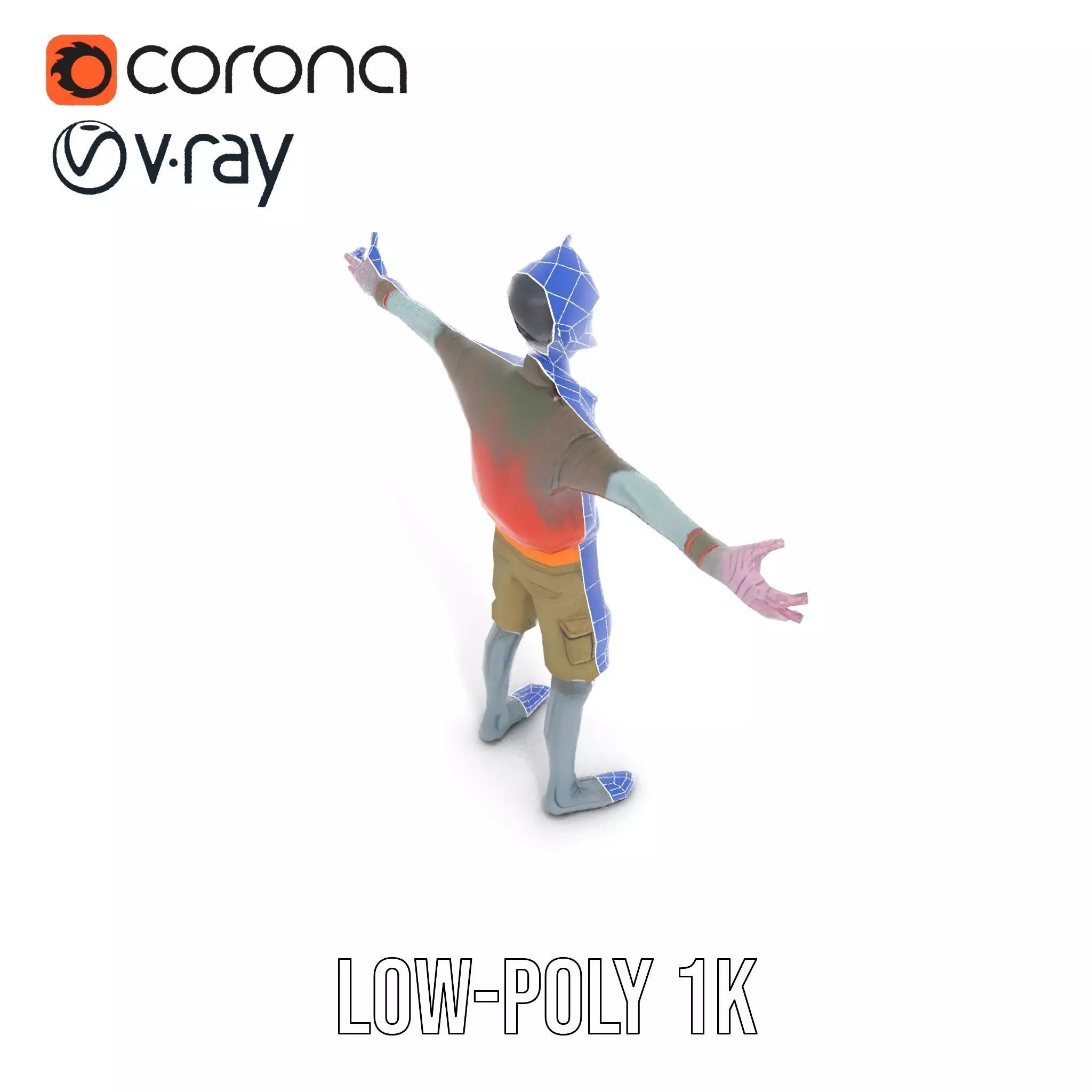 Zany Zombie Attire model pack Low-poly 3D model_17