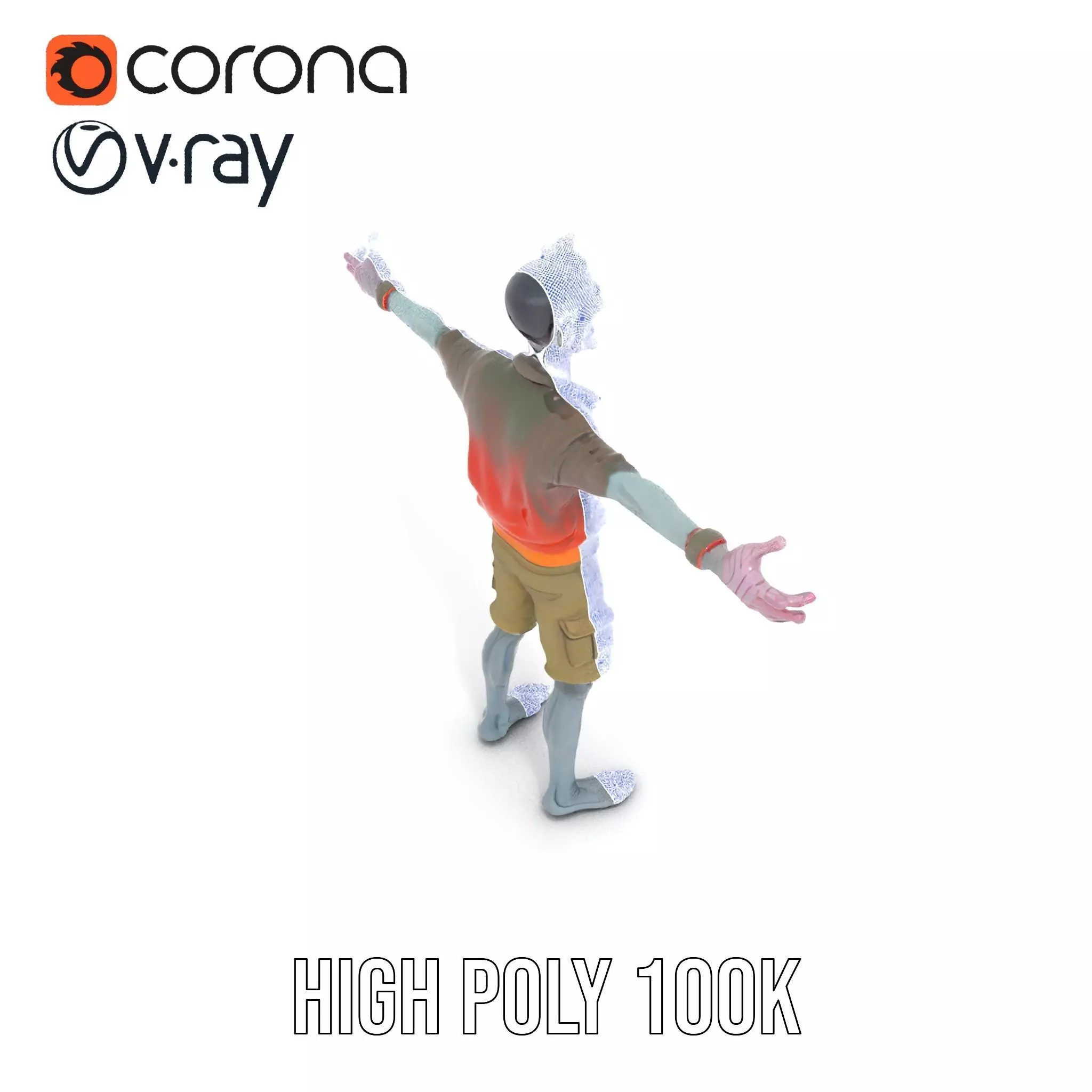 Zany Zombie Attire model pack Low-poly 3D model_32