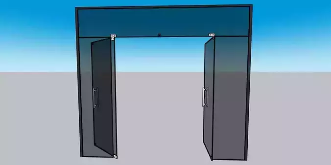 Double Glass Door - 3D Model