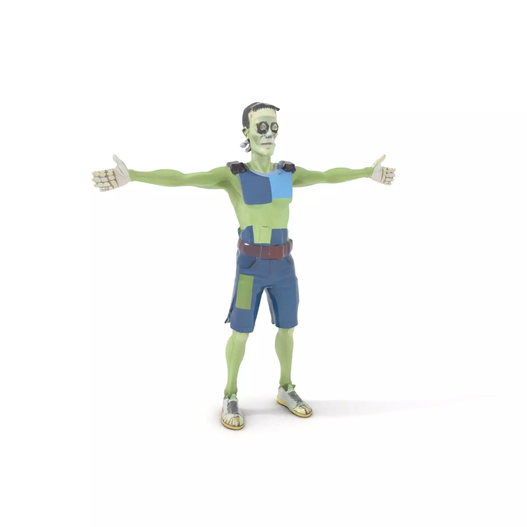 Patchwork Zombie Character model pack Low-poly 3D model_0