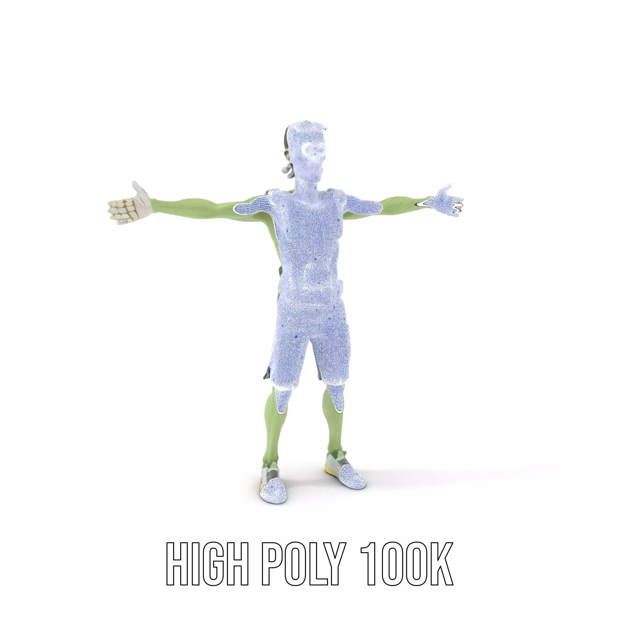 Patchwork Zombie Character model pack Low-poly 3D model_5