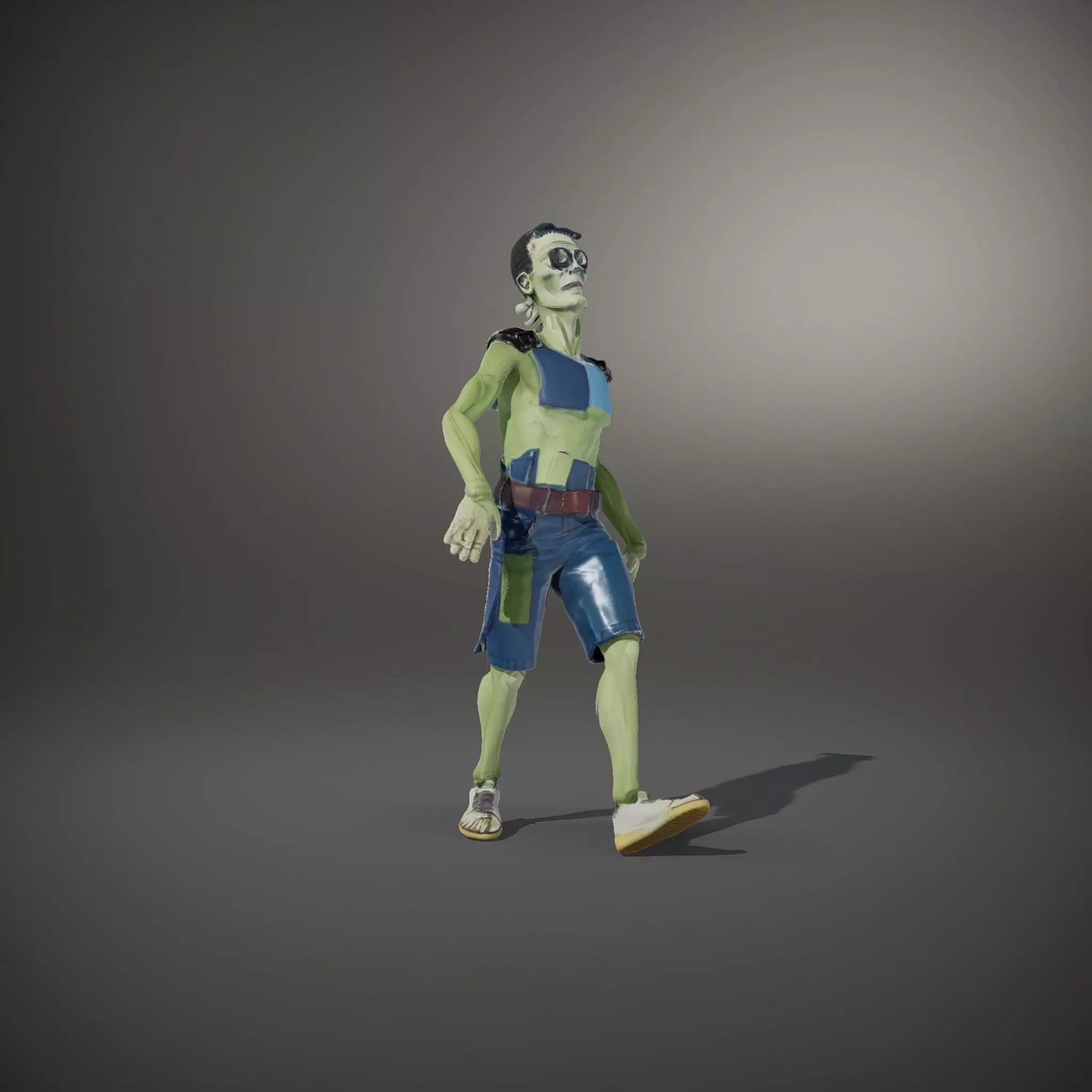 Patchwork Zombie Character model pack Low-poly 3D model_34