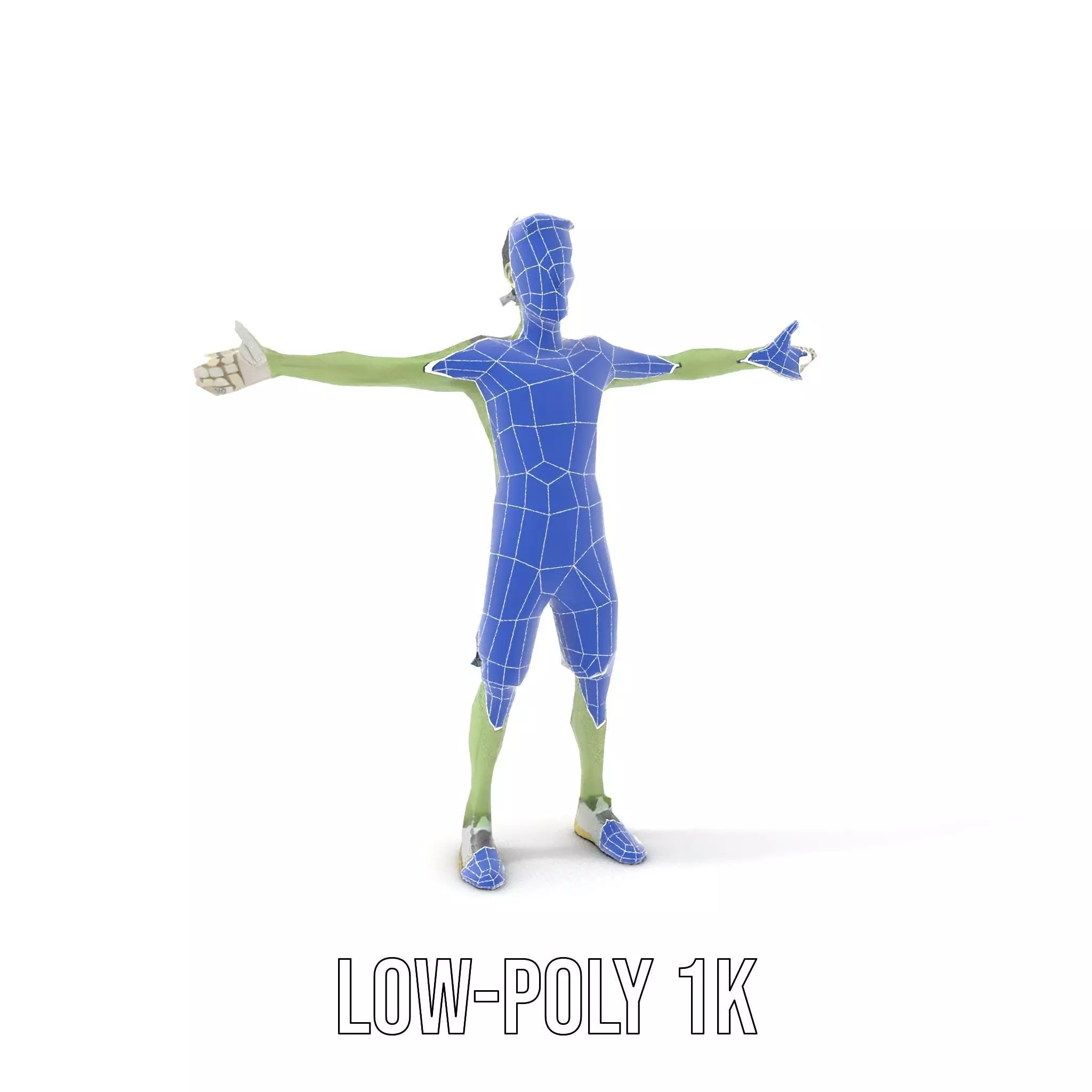 Patchwork Zombie Character model pack Low-poly 3D model_17