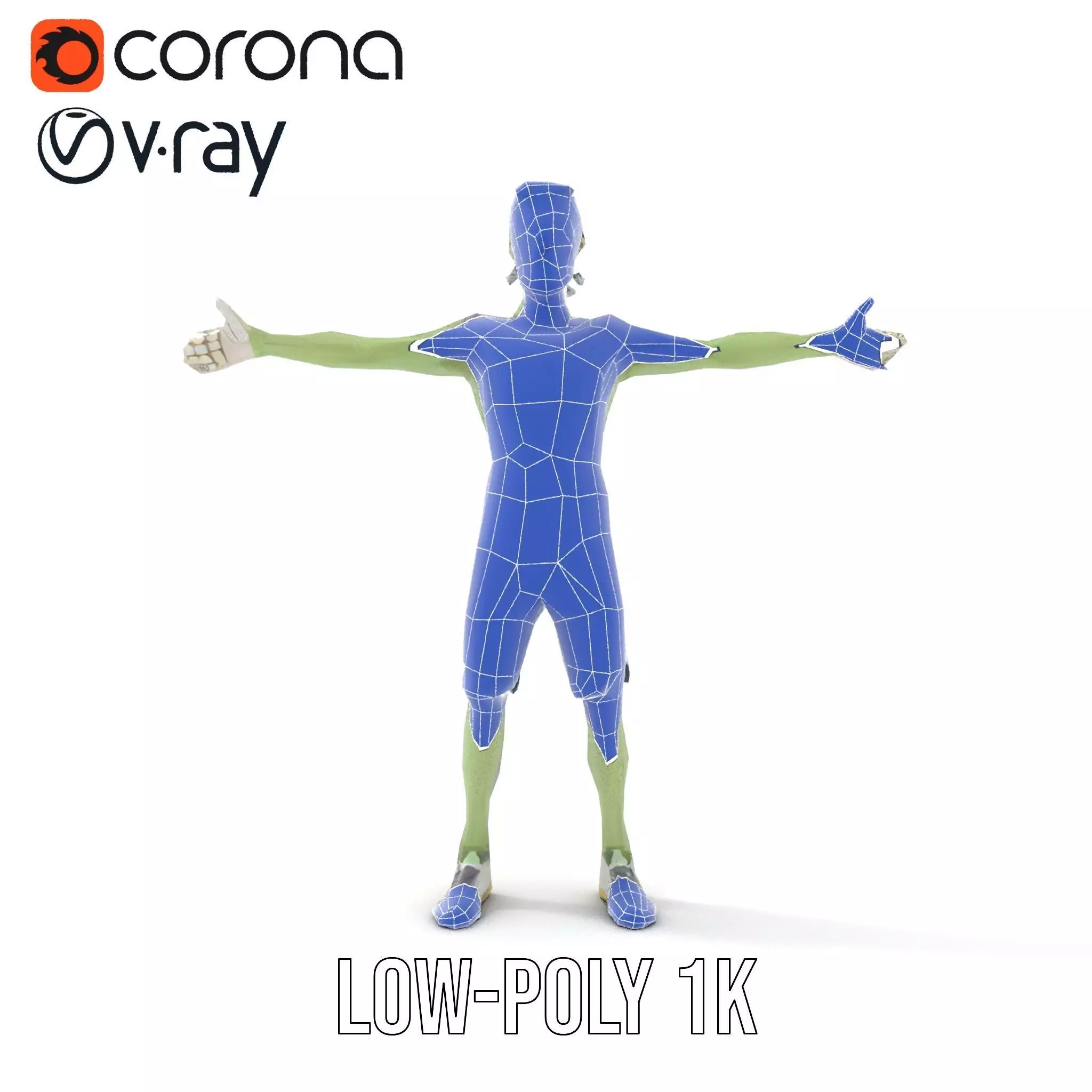 Patchwork Zombie Character model pack Low-poly 3D model_23