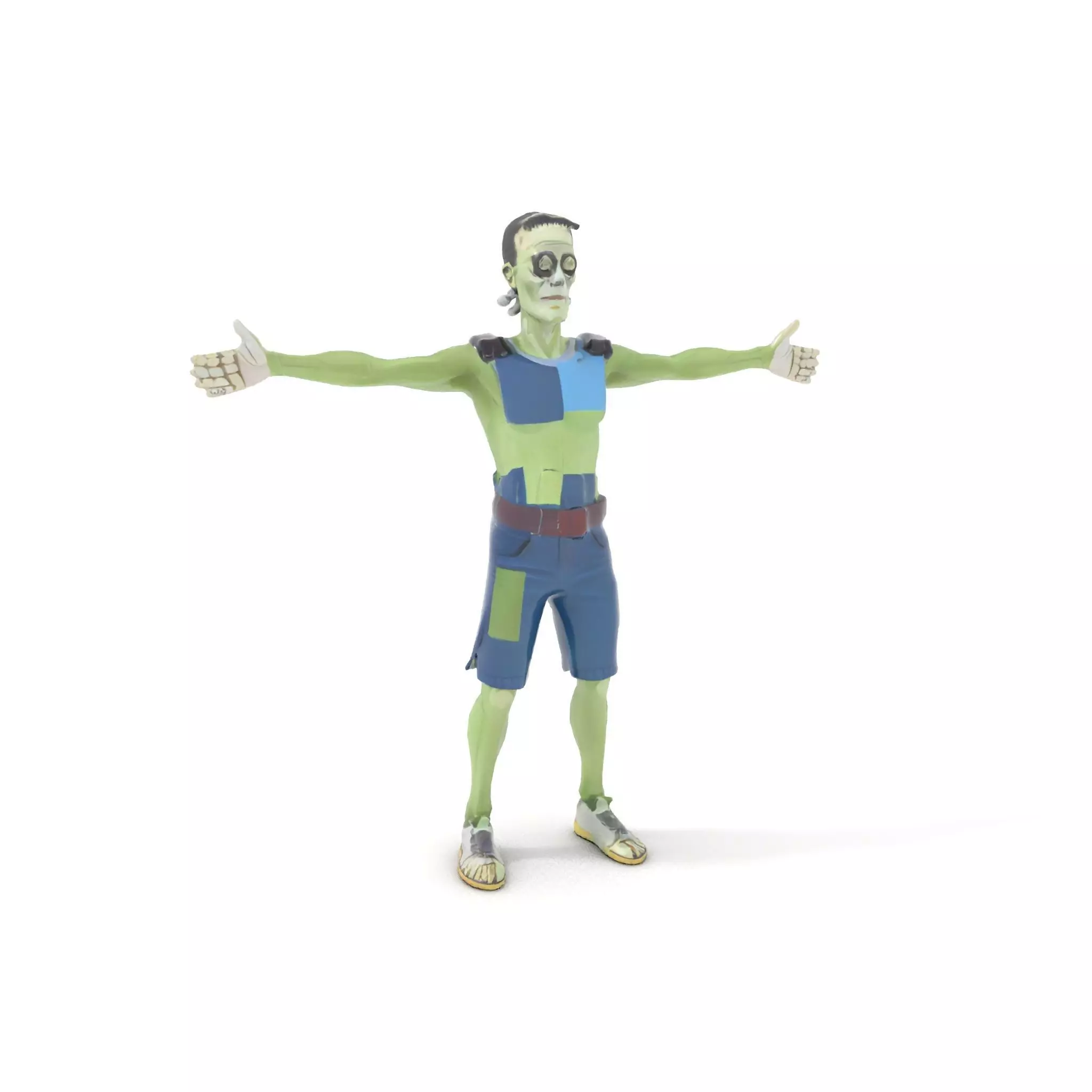 Patchwork Zombie Character model pack Low-poly 3D model_7