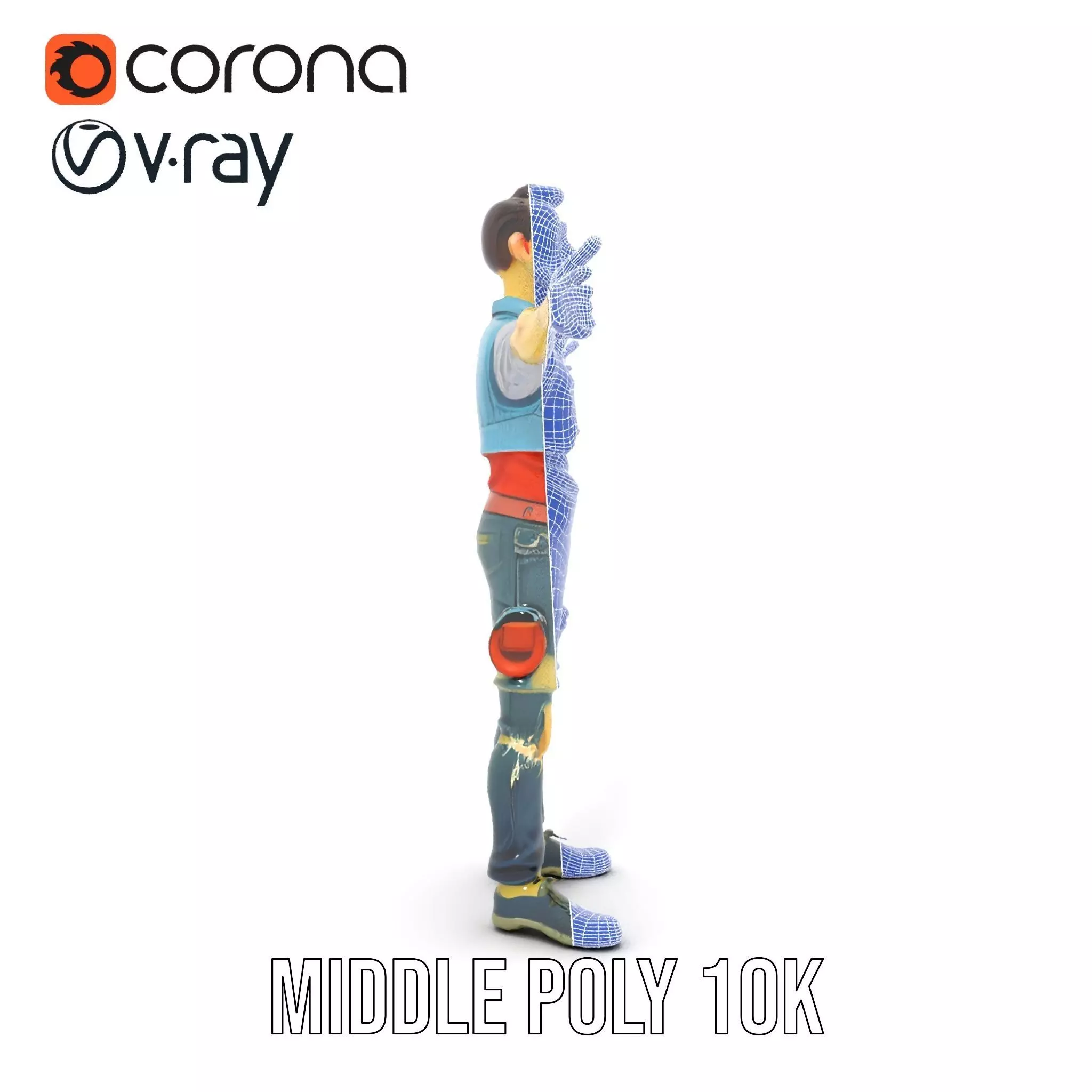 Zany Zombie Character model pack Low-poly 3D model_30