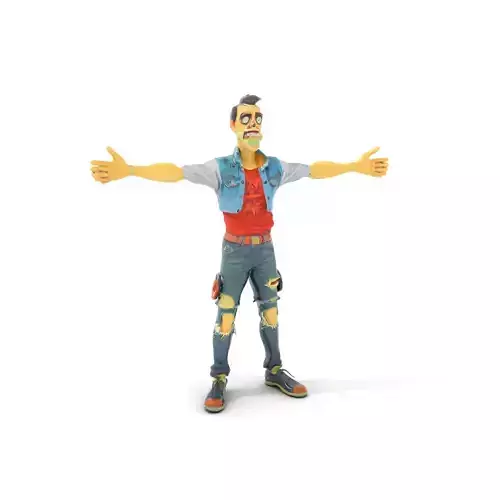 Zany Zombie Character model pack Low-poly 3D model