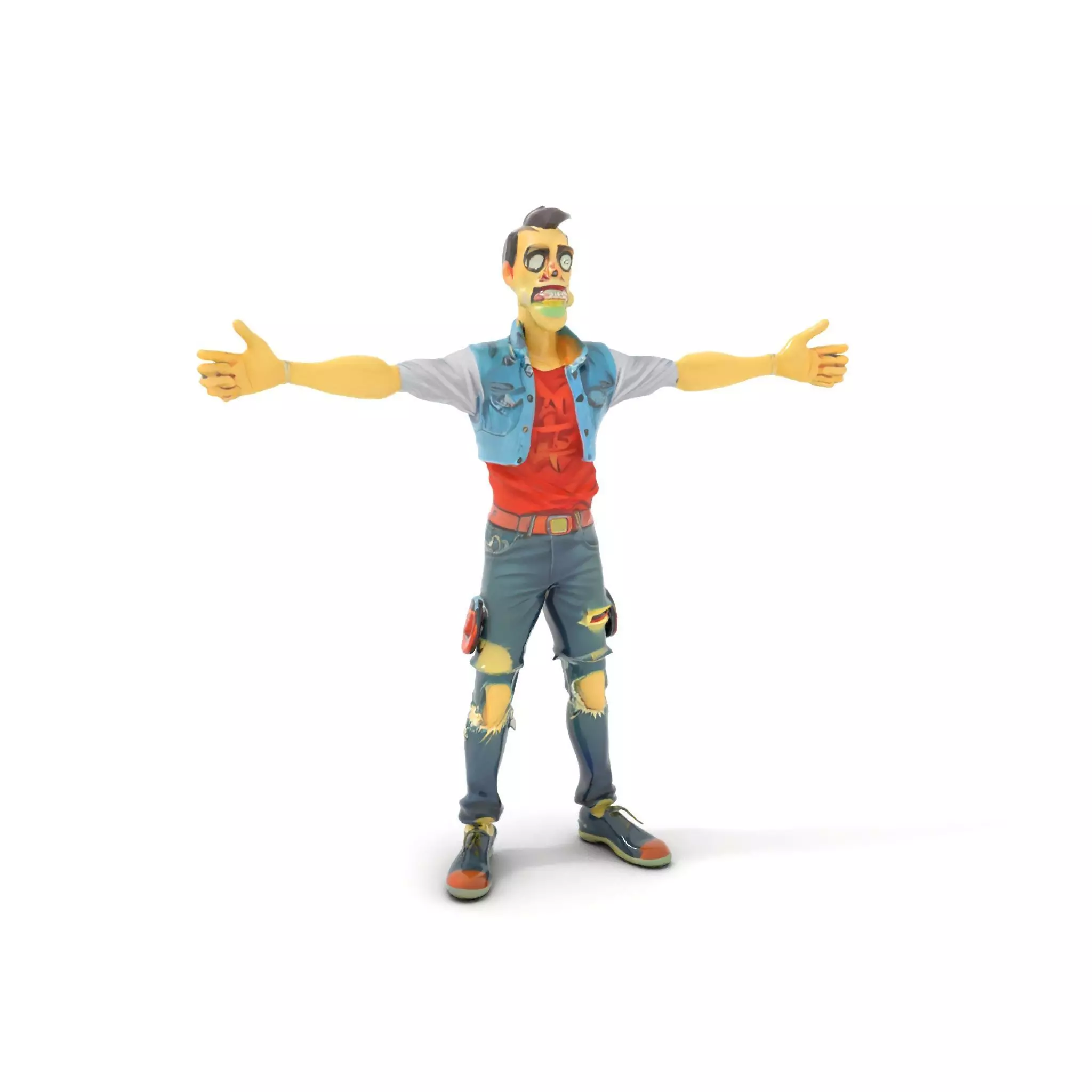 Zany Zombie Character model pack Low-poly 3D model_0