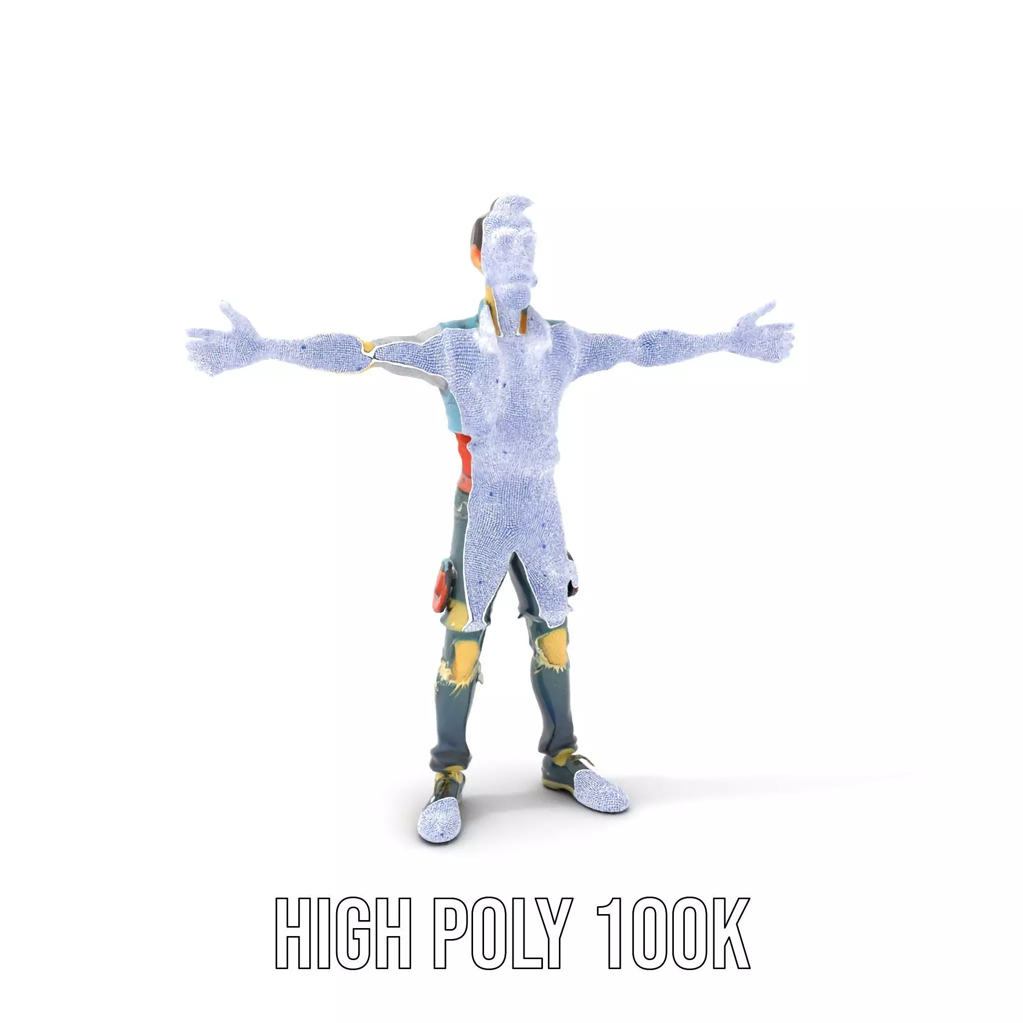 Zany Zombie Character model pack Low-poly 3D model_5