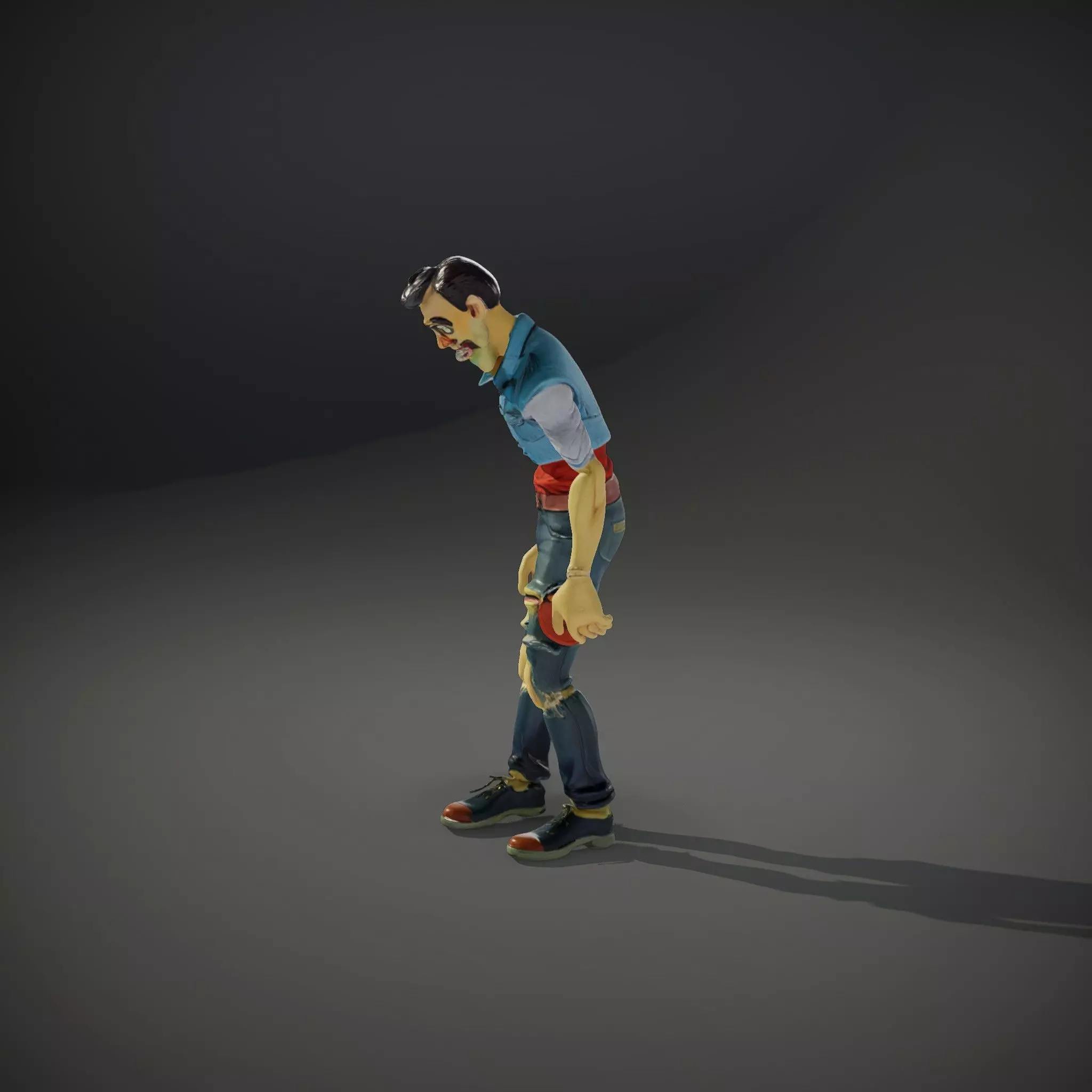 Zany Zombie Character model pack Low-poly 3D model_34