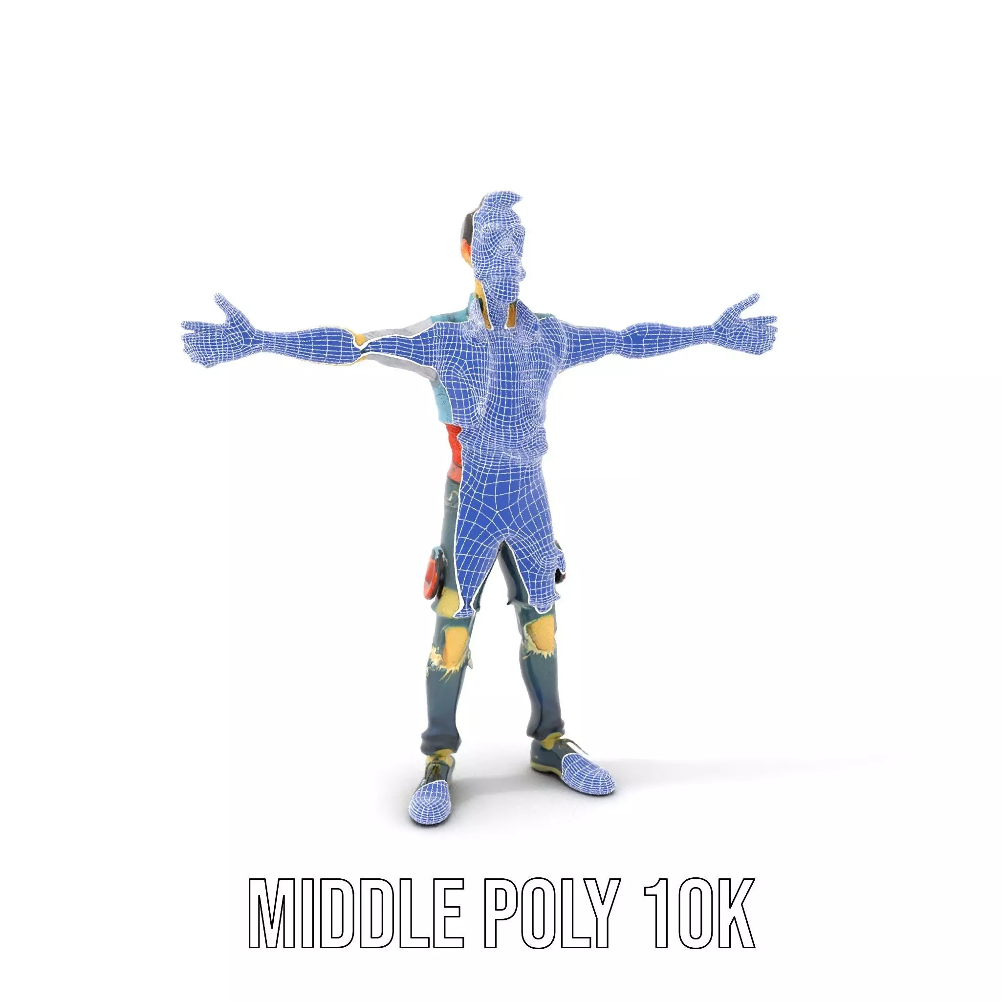 Zany Zombie Character model pack Low-poly 3D model_16