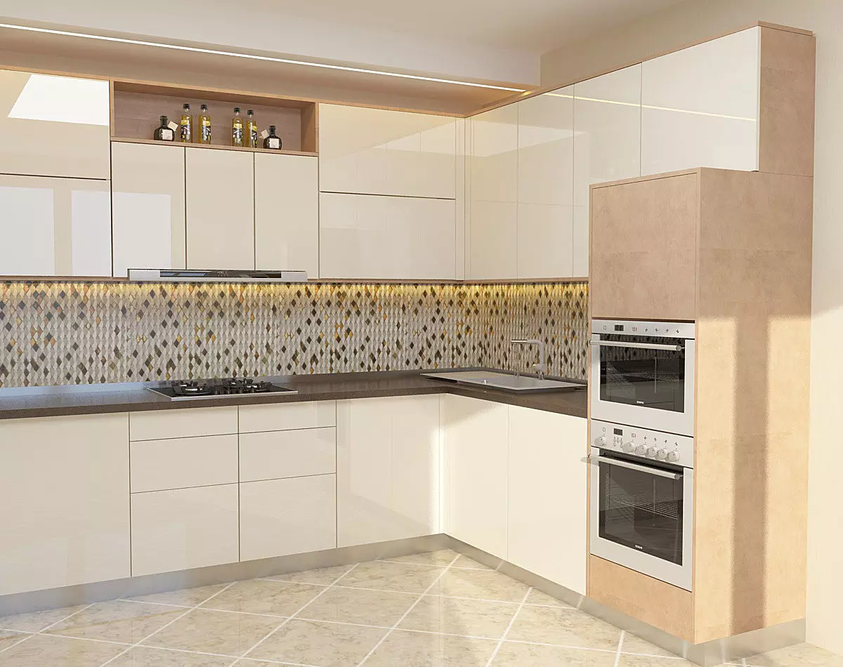  Neutral Modern Kitchen 3D model_0