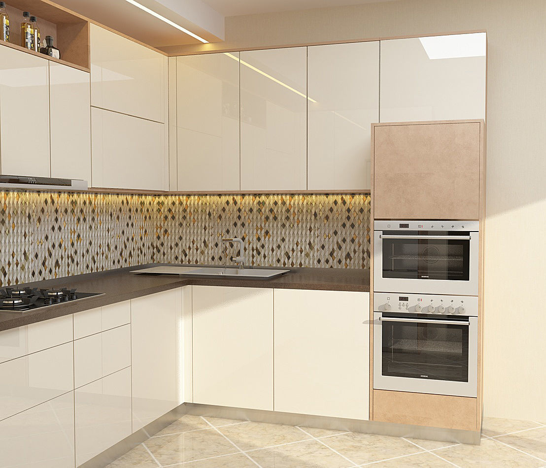  Neutral Modern Kitchen 3D model_2