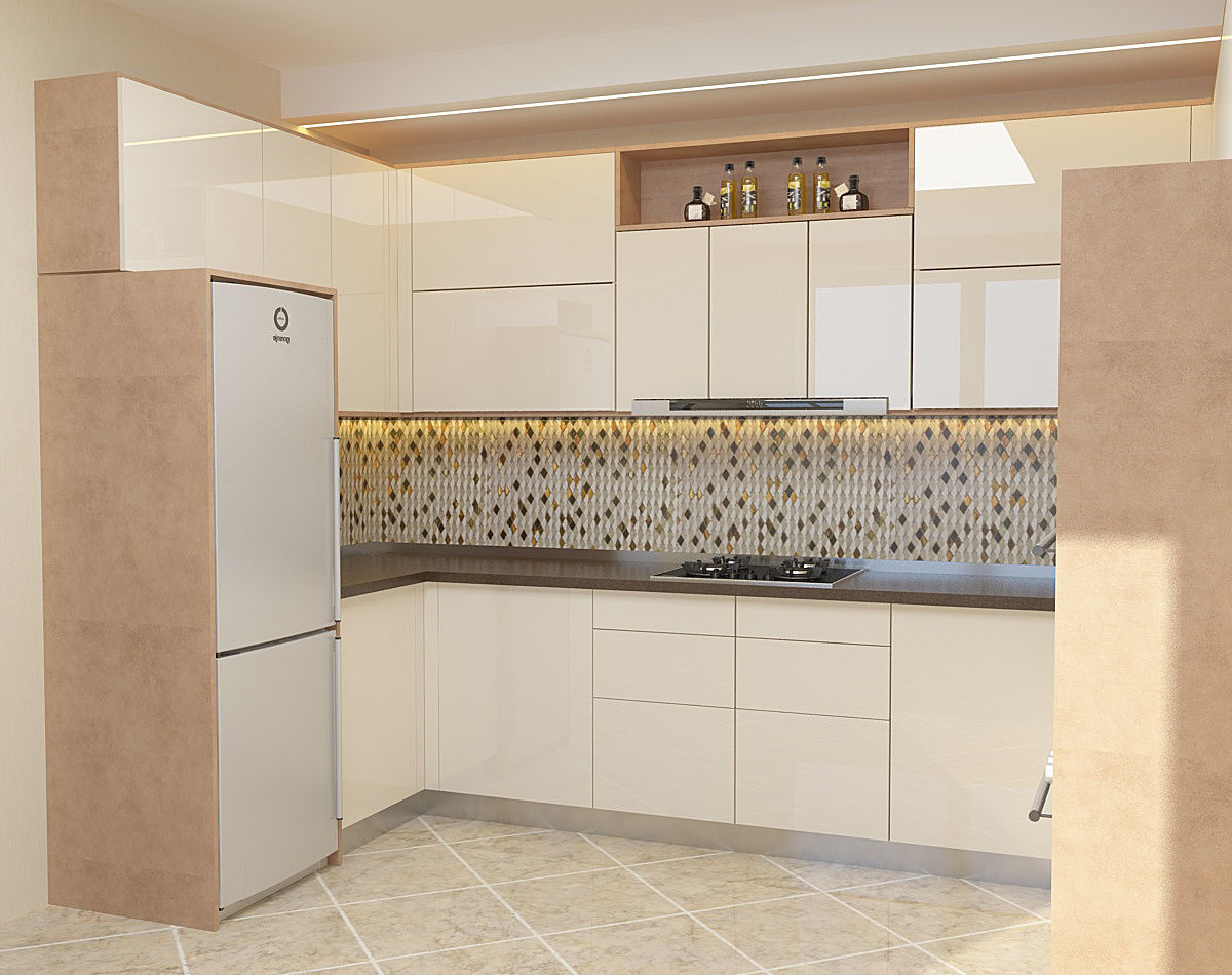  Neutral Modern Kitchen 3D model_1