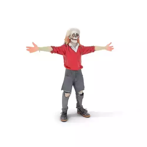 Colorful Zombie Character model pack Low-poly 3D model