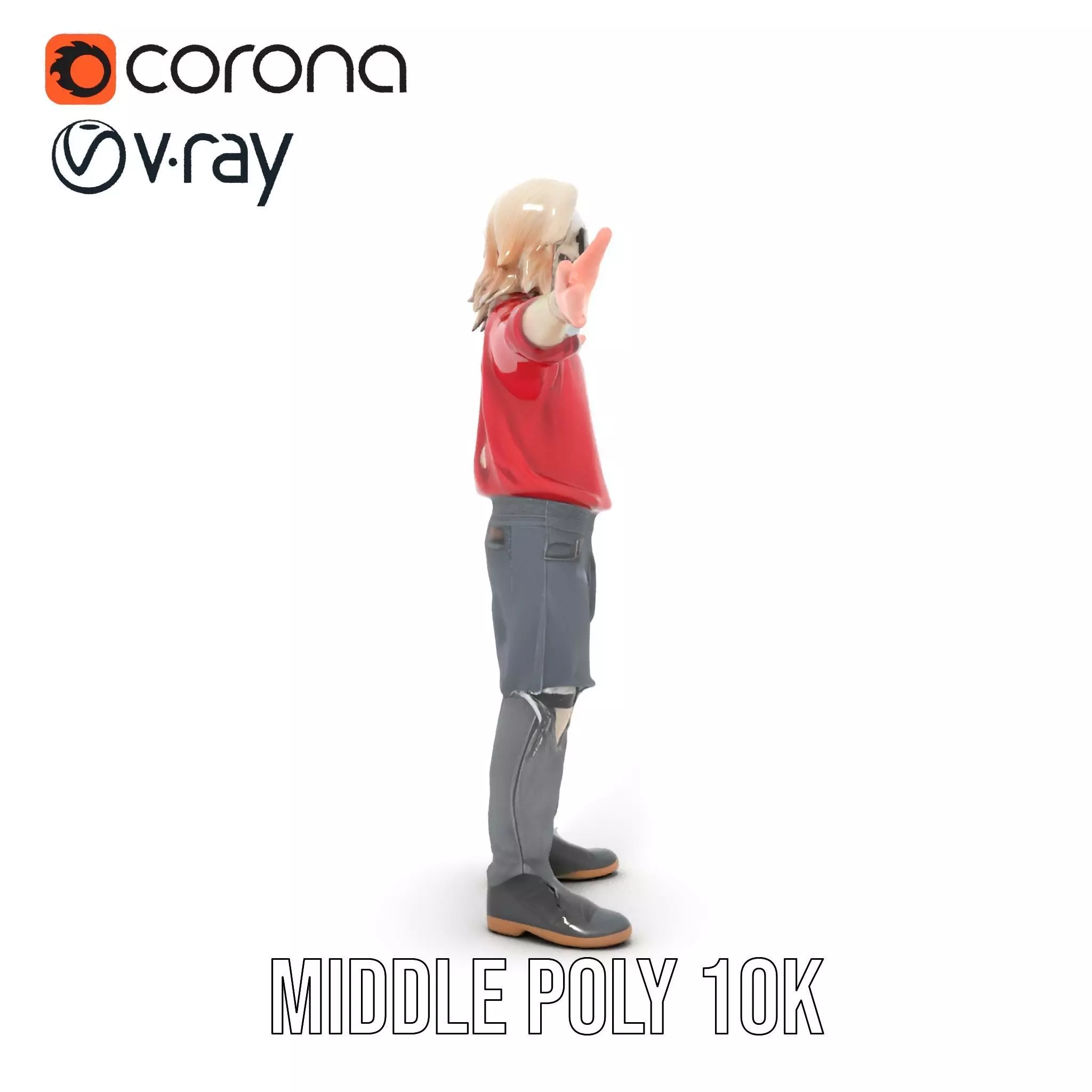 Colorful Zombie Character model pack Low-poly 3D model_24