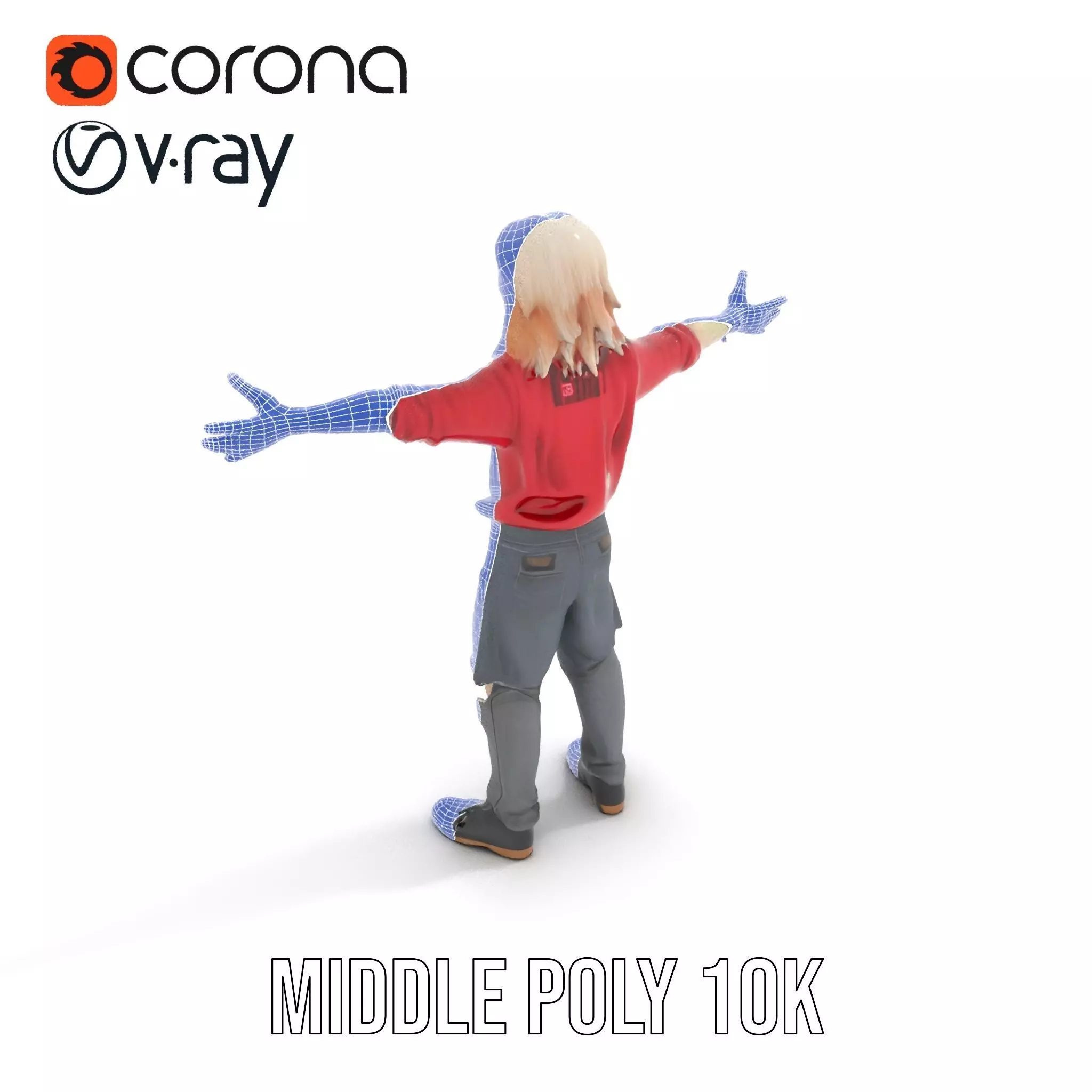 Colorful Zombie Character model pack Low-poly 3D model_16