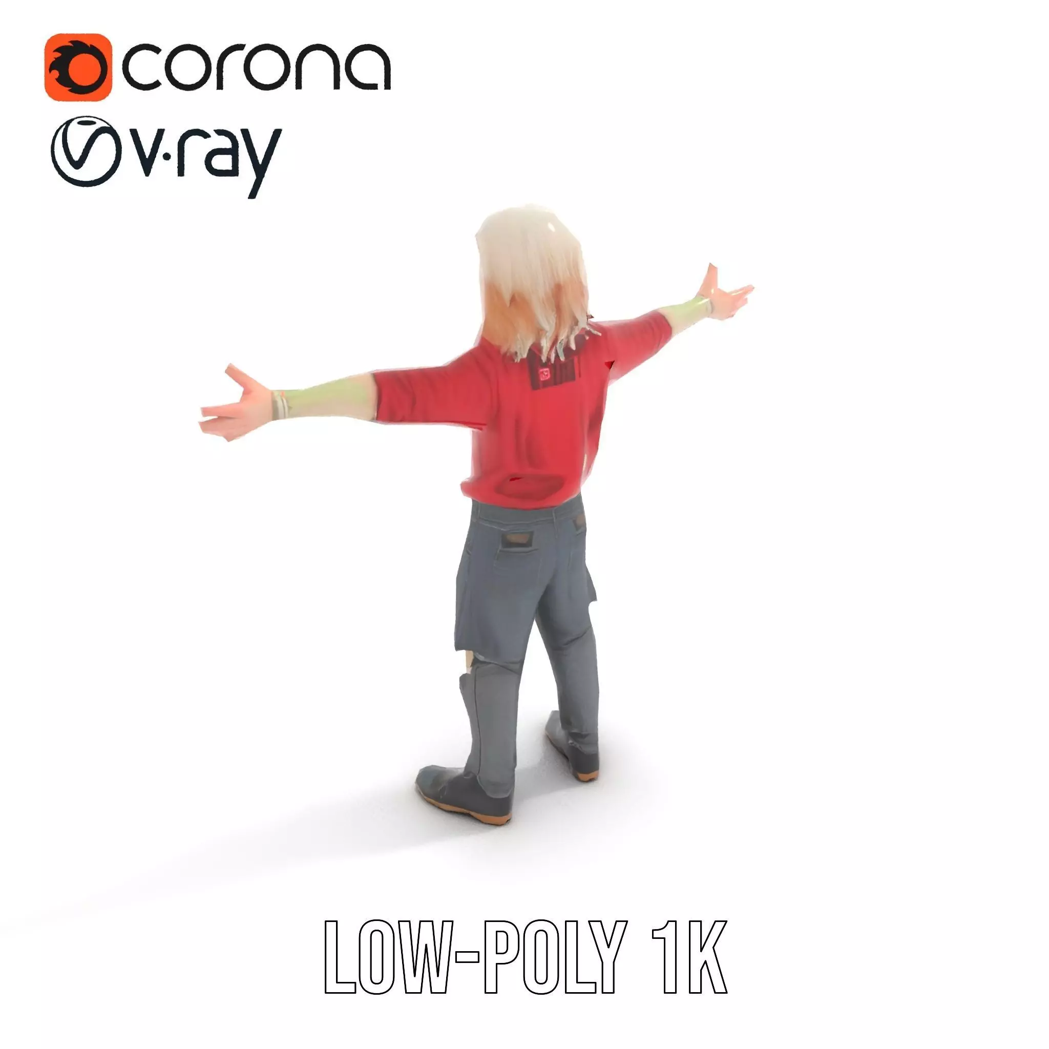 Colorful Zombie Character model pack Low-poly 3D model_11