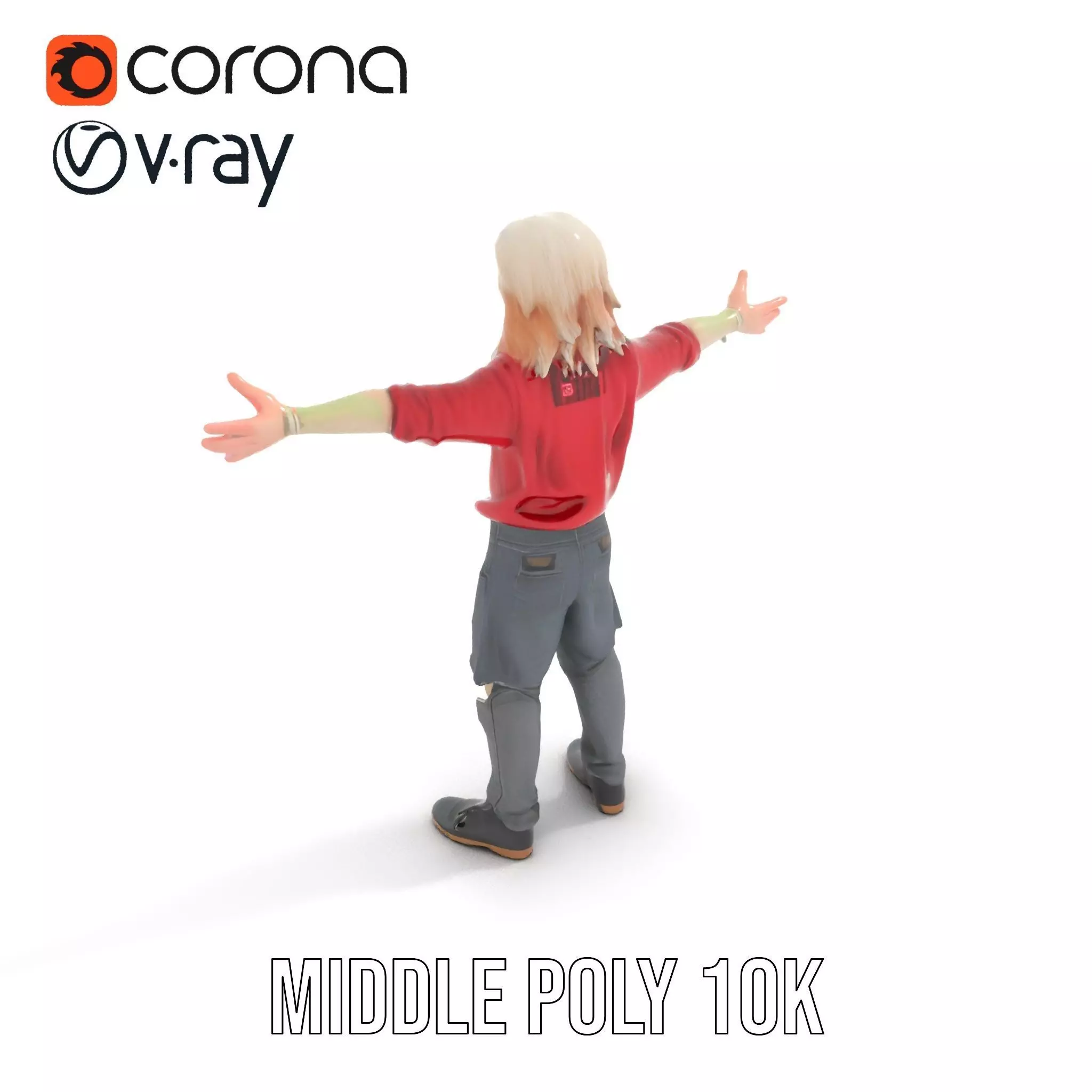 Colorful Zombie Character model pack Low-poly 3D model_21