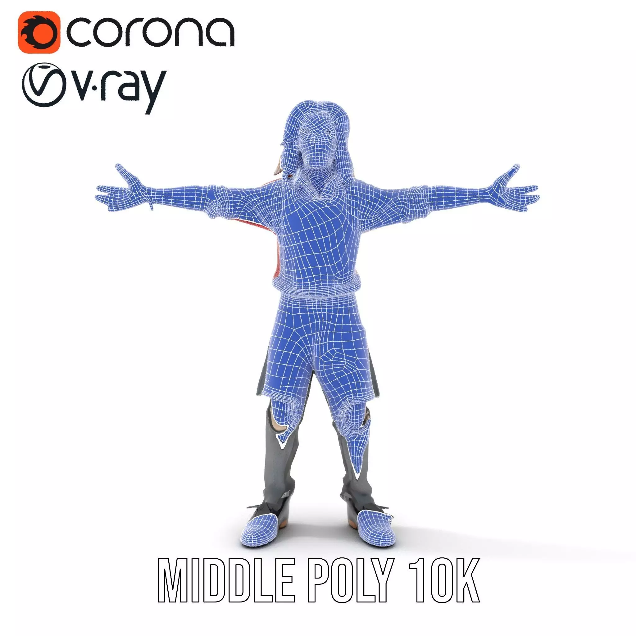 Colorful Zombie Character model pack Low-poly 3D model_30