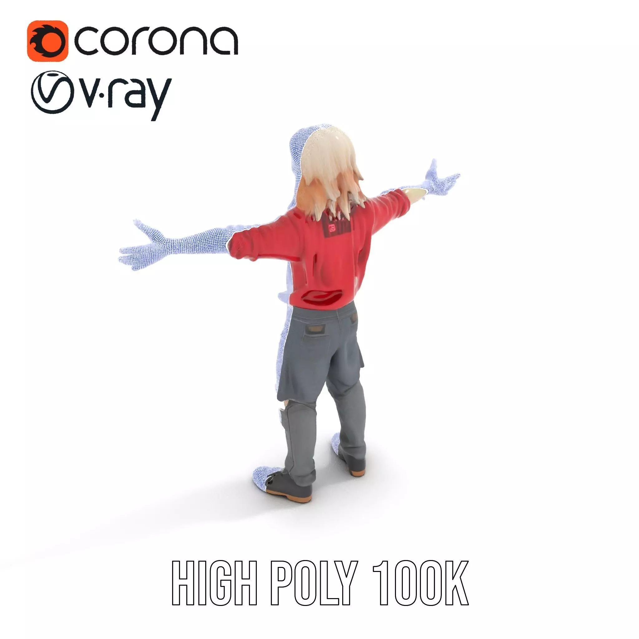 Colorful Zombie Character model pack Low-poly 3D model_26