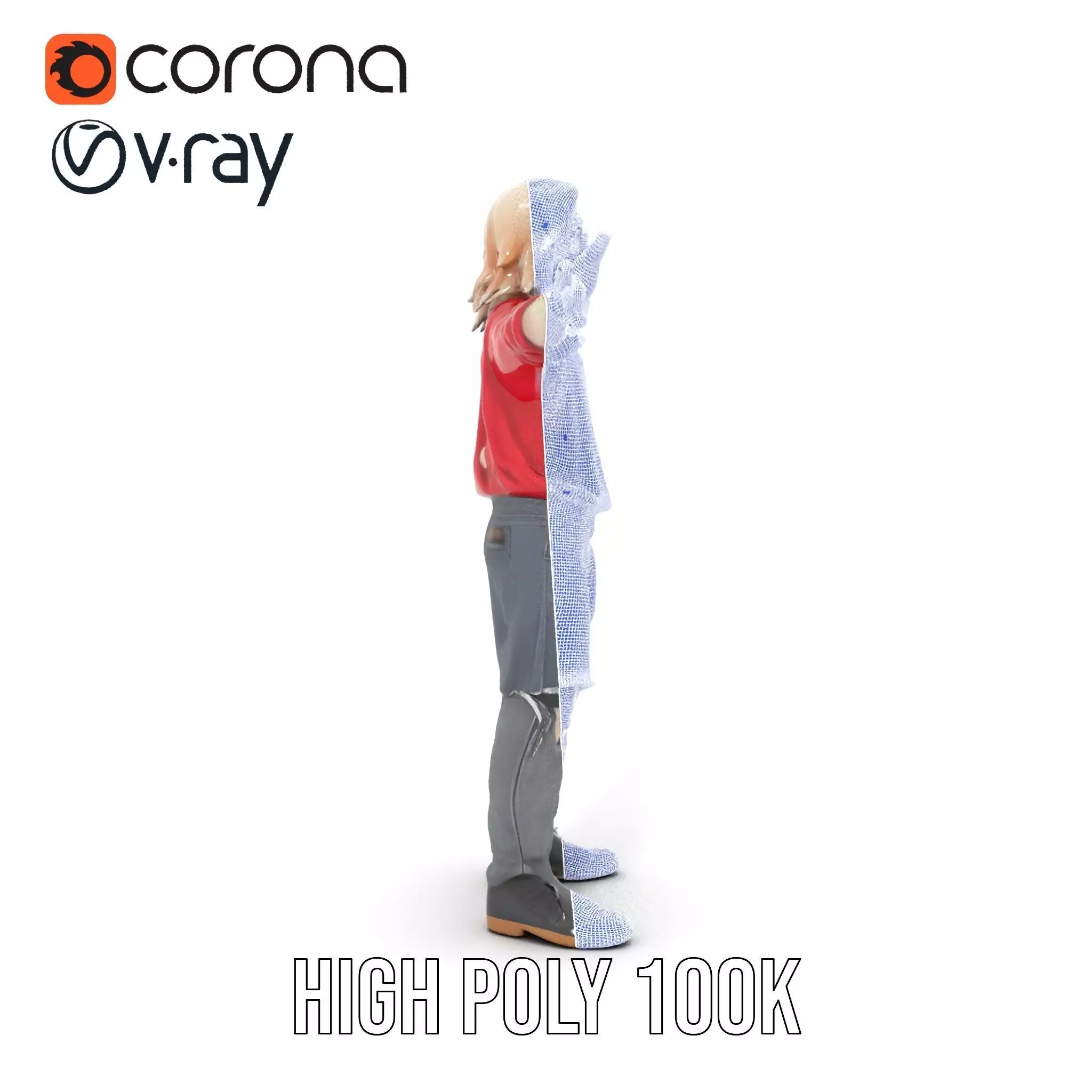 Colorful Zombie Character model pack Low-poly 3D model_33