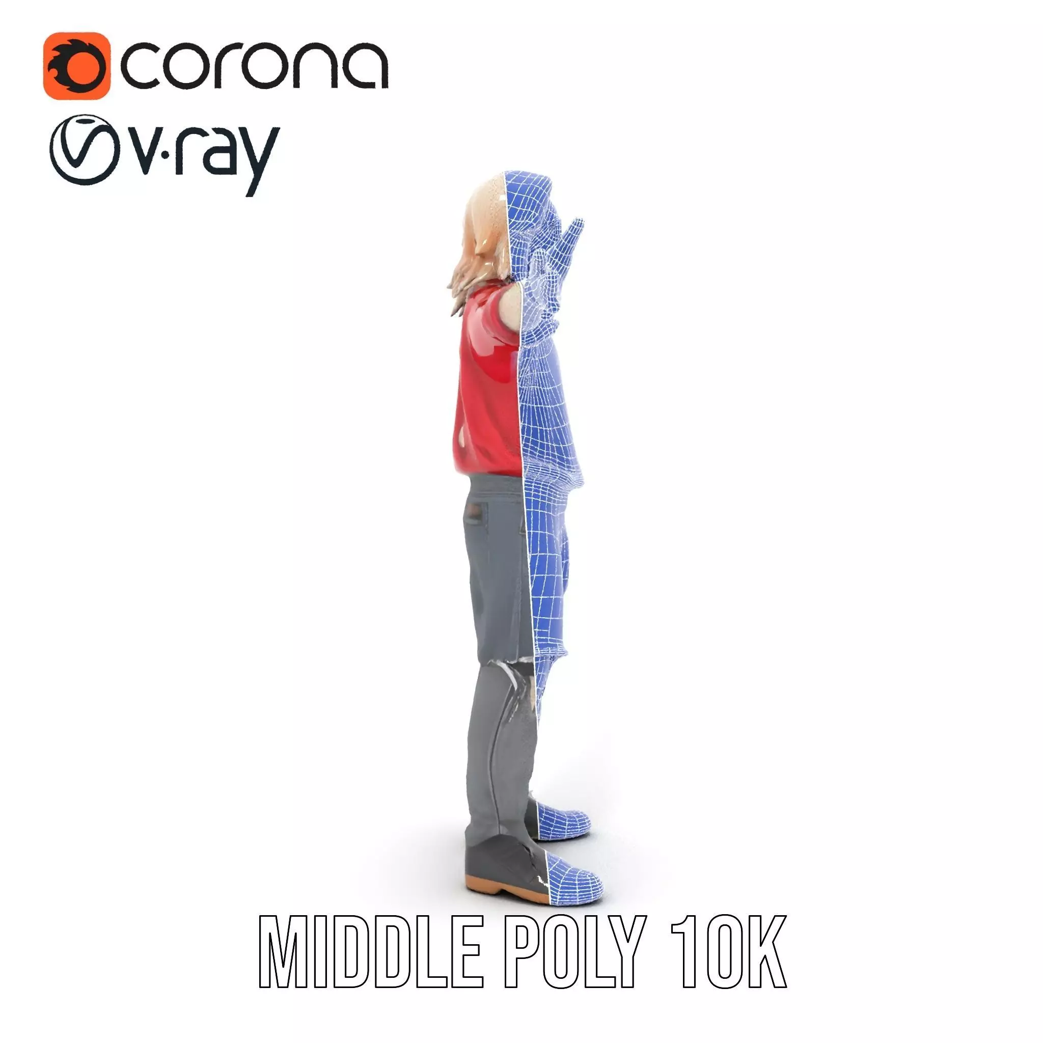 Colorful Zombie Character model pack Low-poly 3D model_19