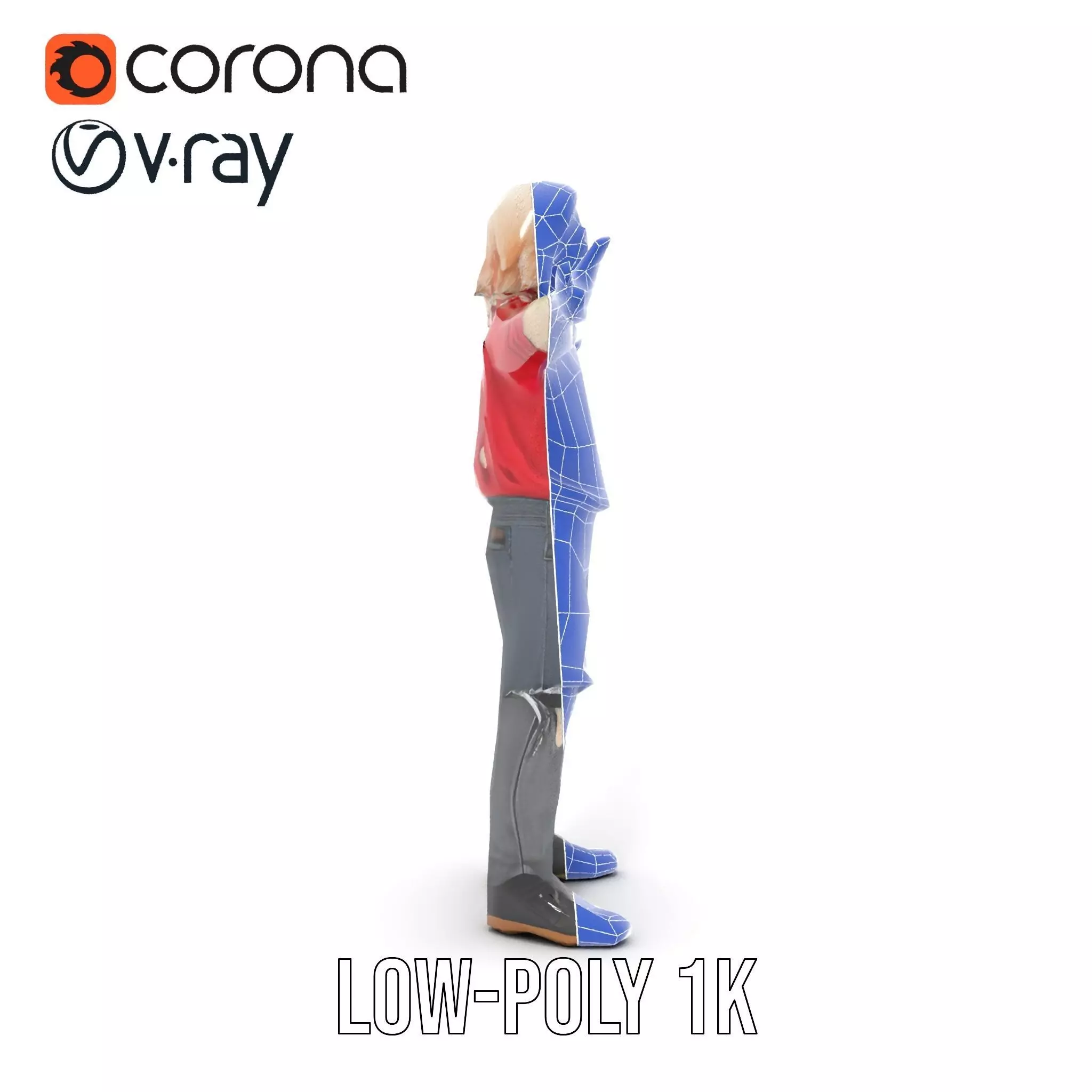 Colorful Zombie Character model pack Low-poly 3D model_25