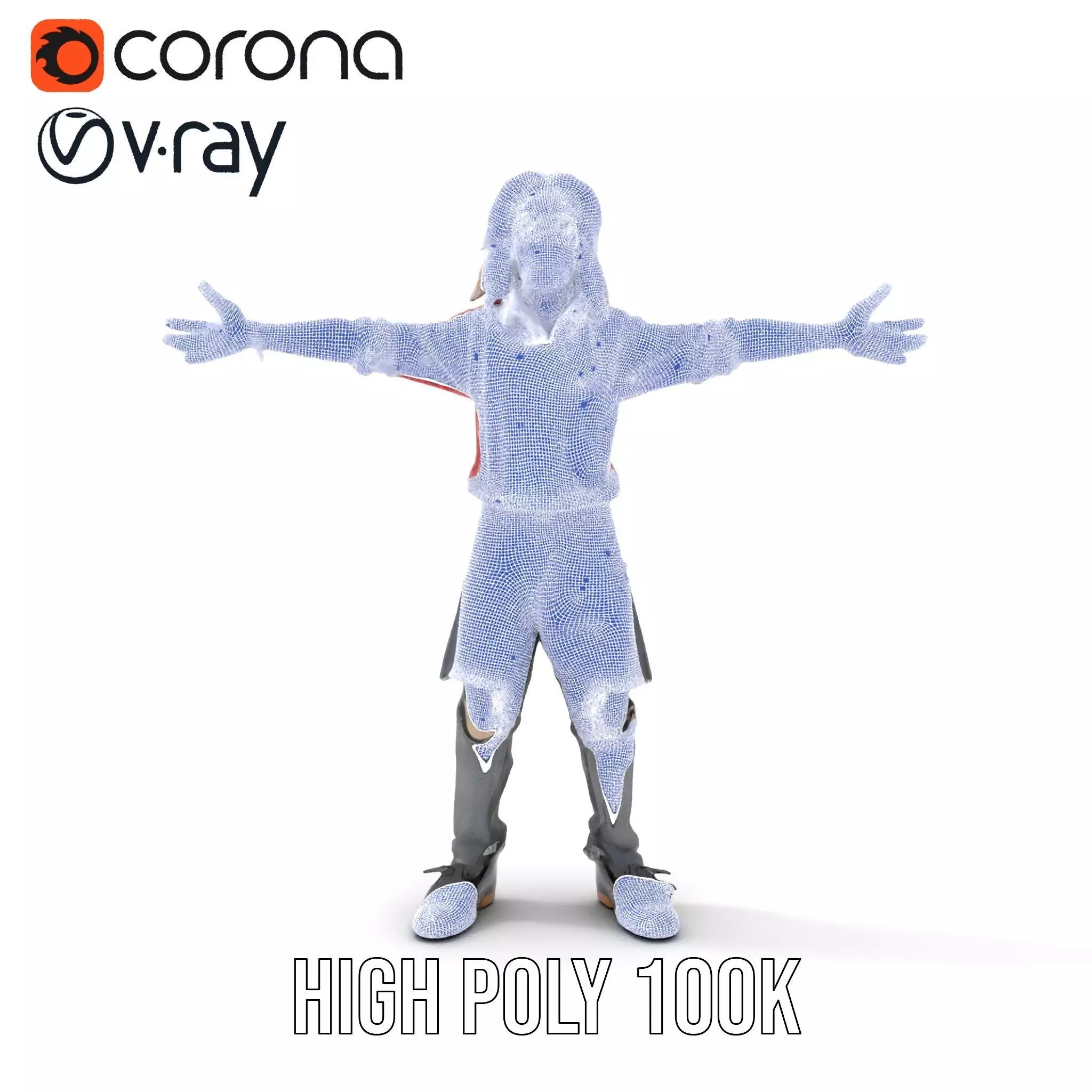 Colorful Zombie Character model pack Low-poly 3D model_32