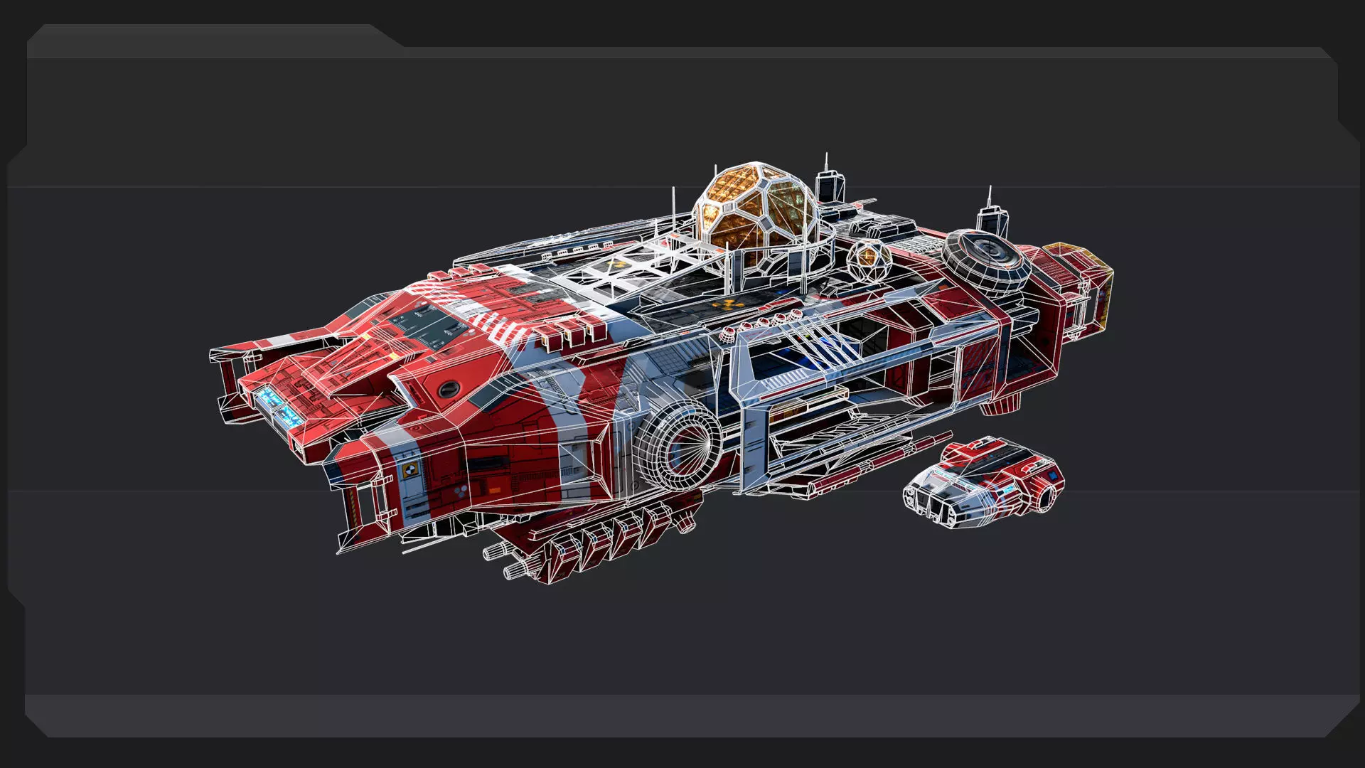 DRAKO - Rescue Ship Low-poly 3D model_10