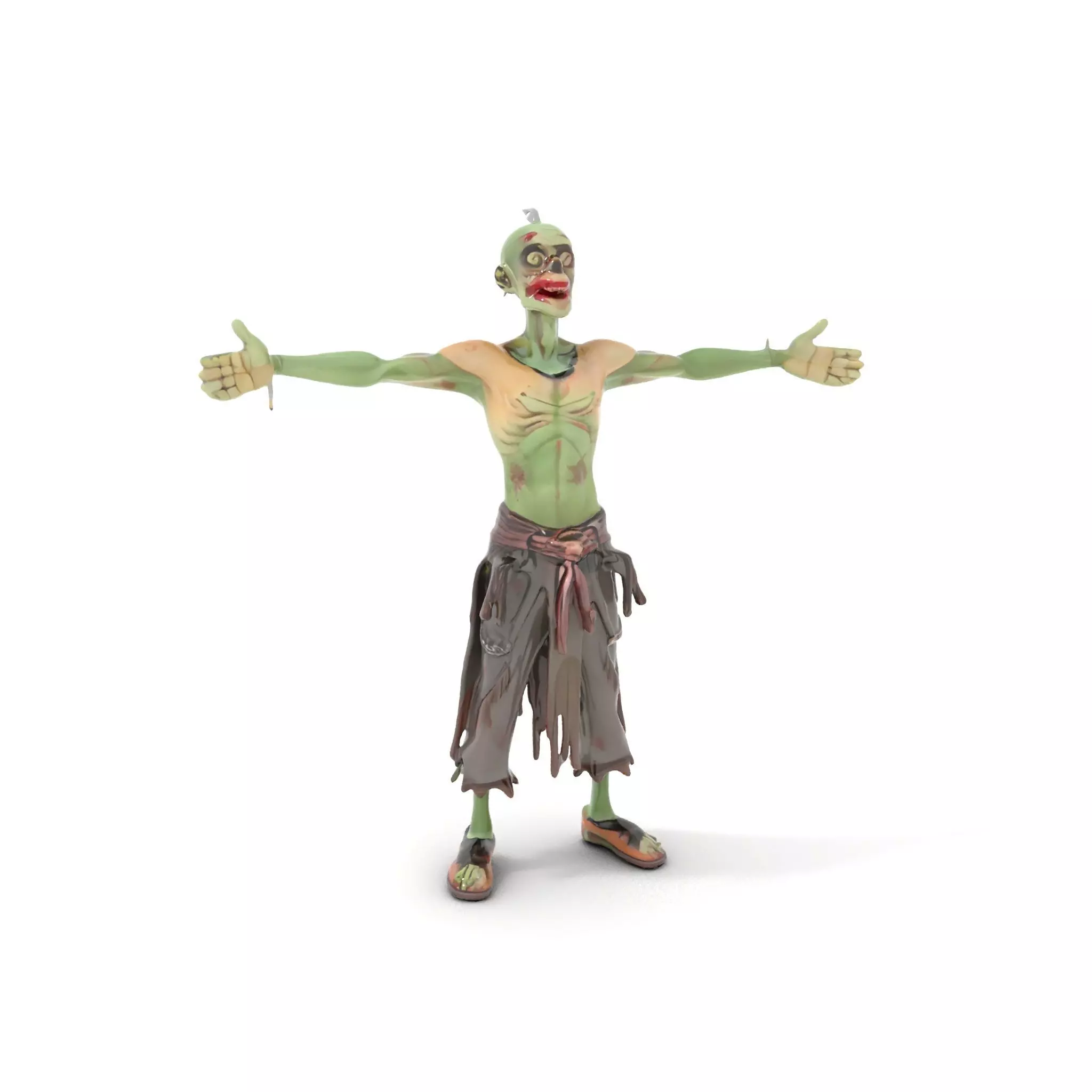 Ghostly Green Zombie model pack Low-poly 3D model_0