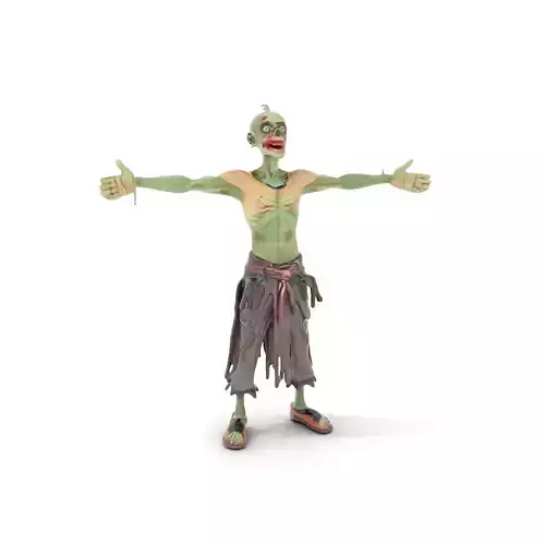 Ghostly Green Zombie model pack Low-poly 3D model