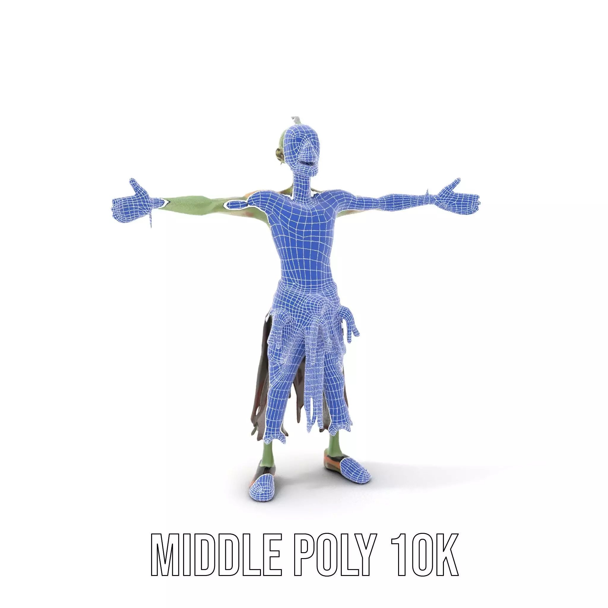 Ghostly Green Zombie model pack Low-poly 3D model_18