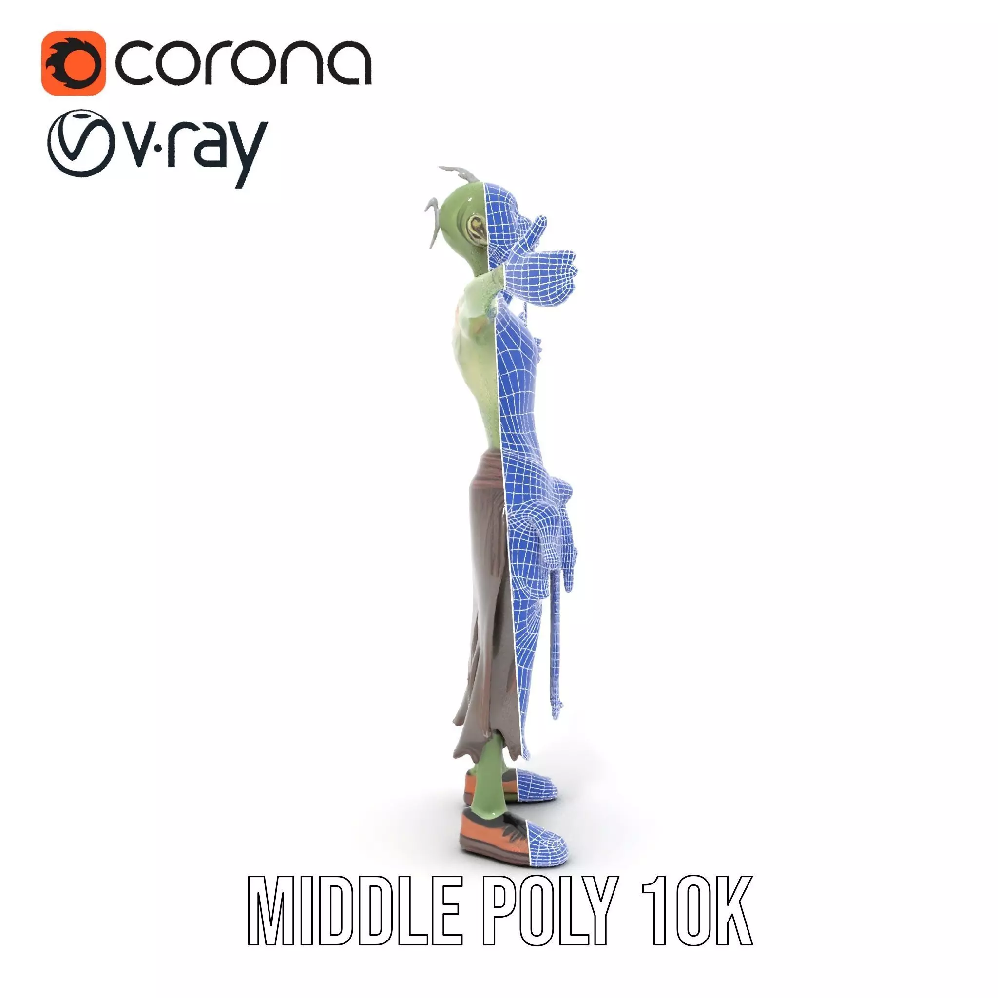 Ghostly Green Zombie model pack Low-poly 3D model_24