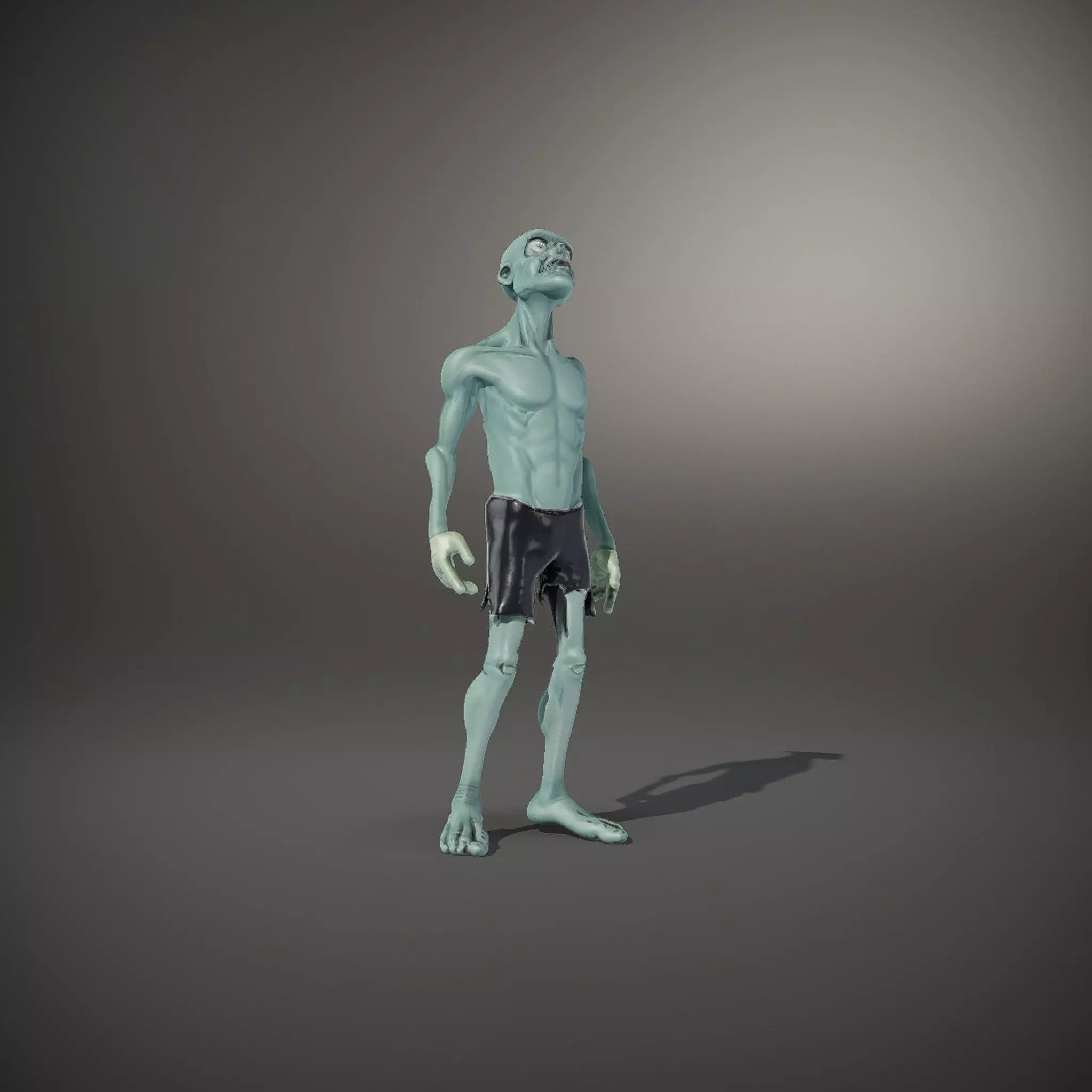Green Zombie Character model pack Low-poly 3D model_35