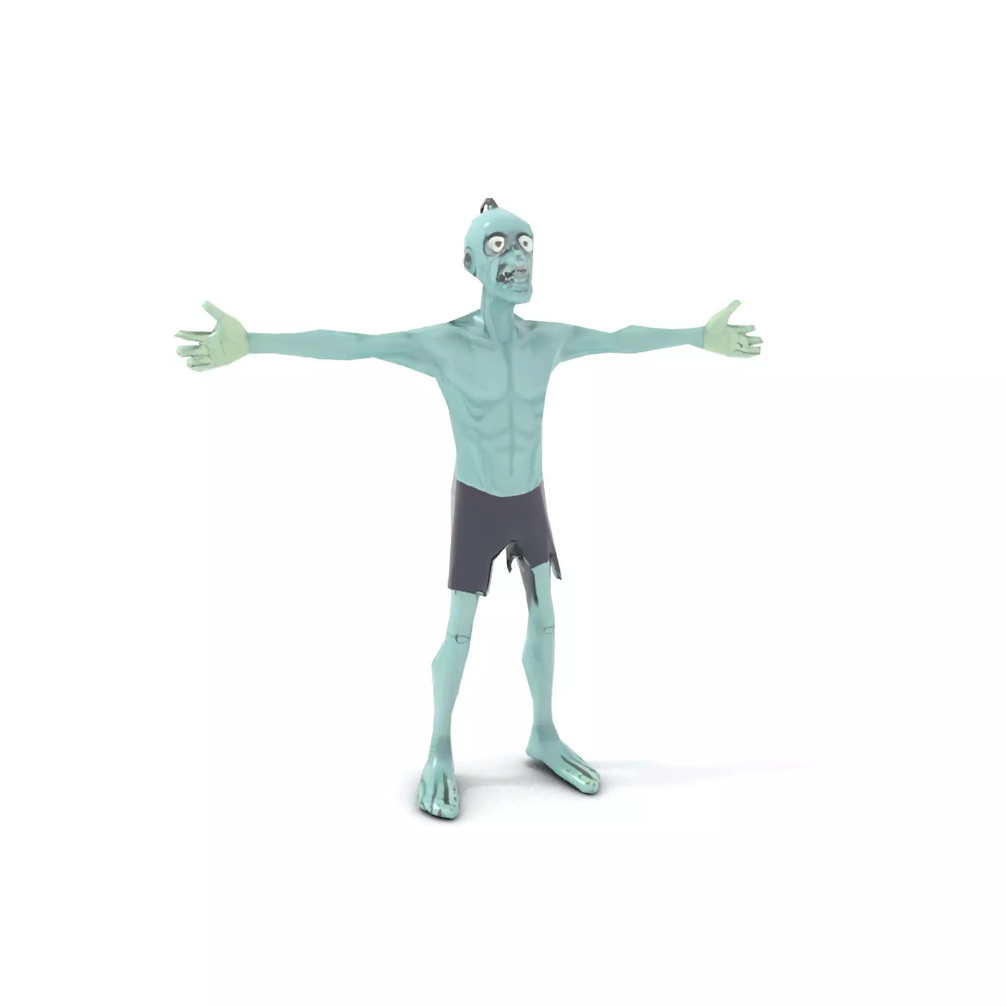 Green Zombie Character model pack Low-poly 3D model_23
