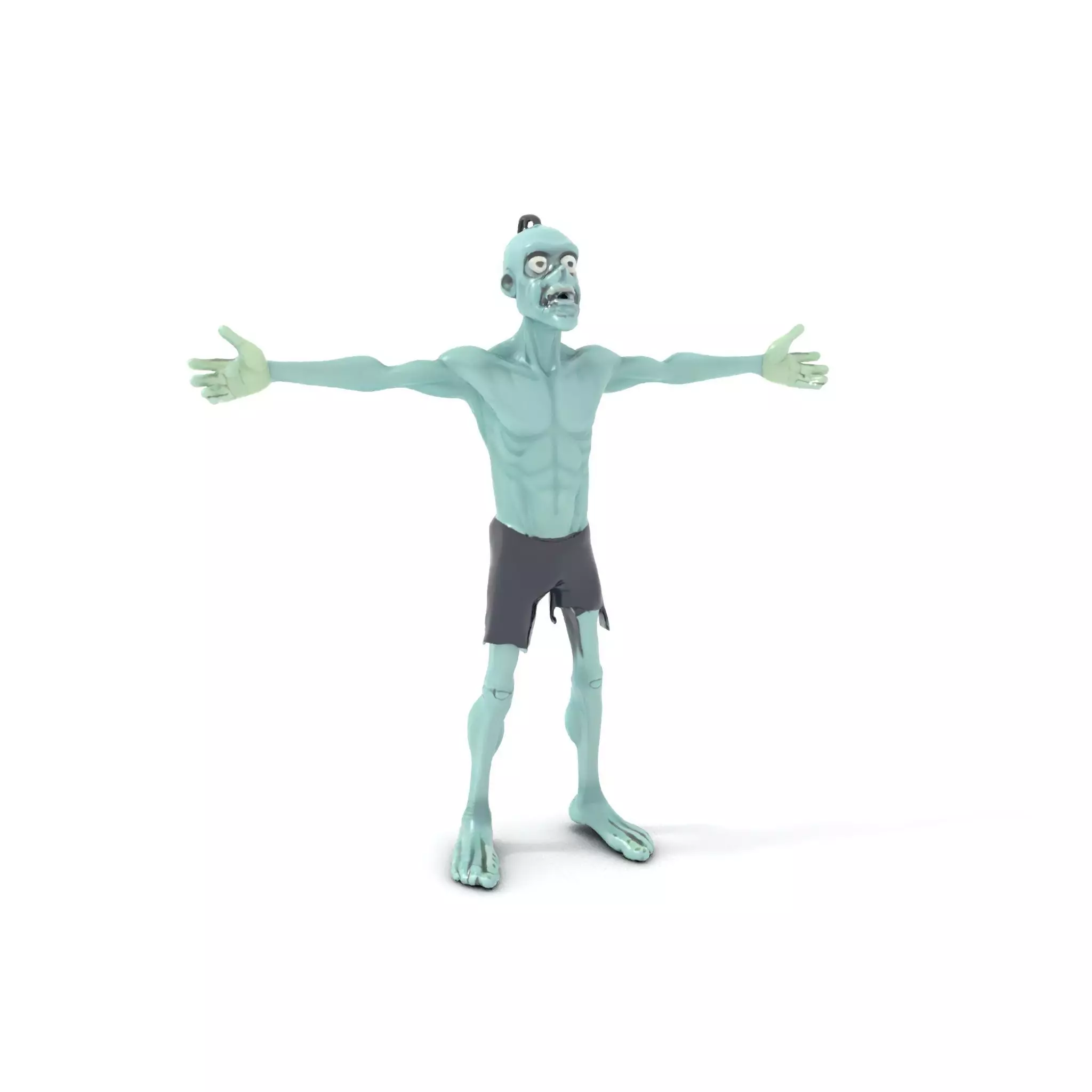Green Zombie Character model pack Low-poly 3D model_0