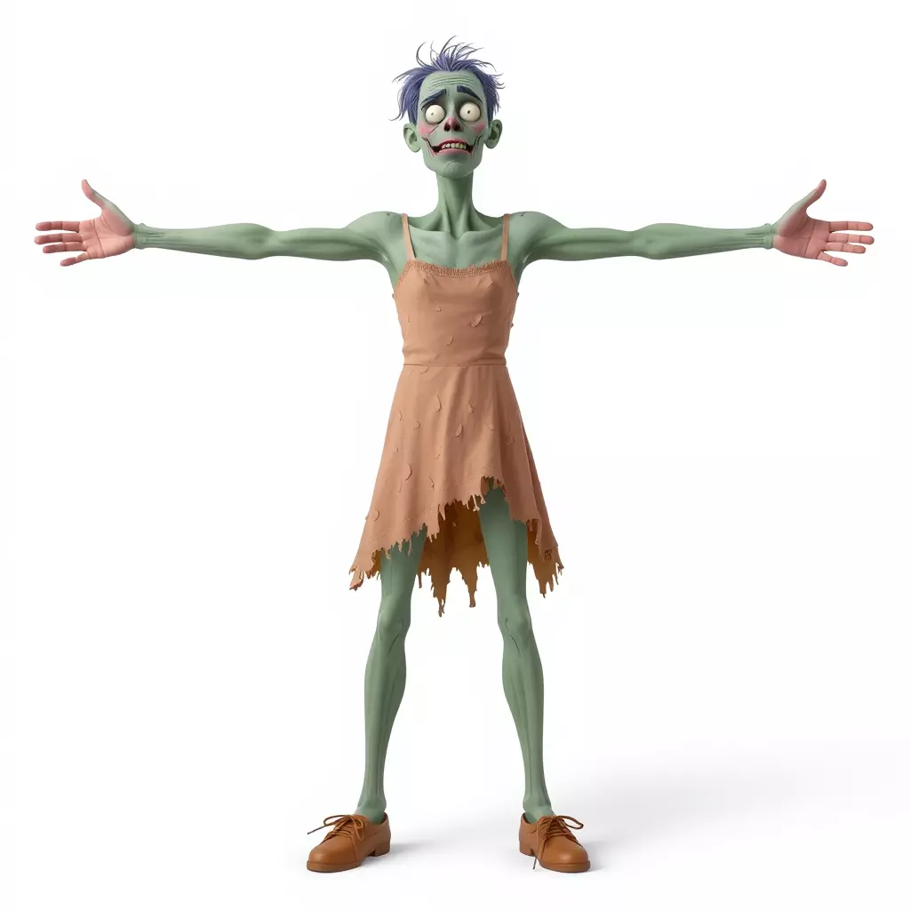 Cartoon Zombie Character model pack Low-poly 3D model_2