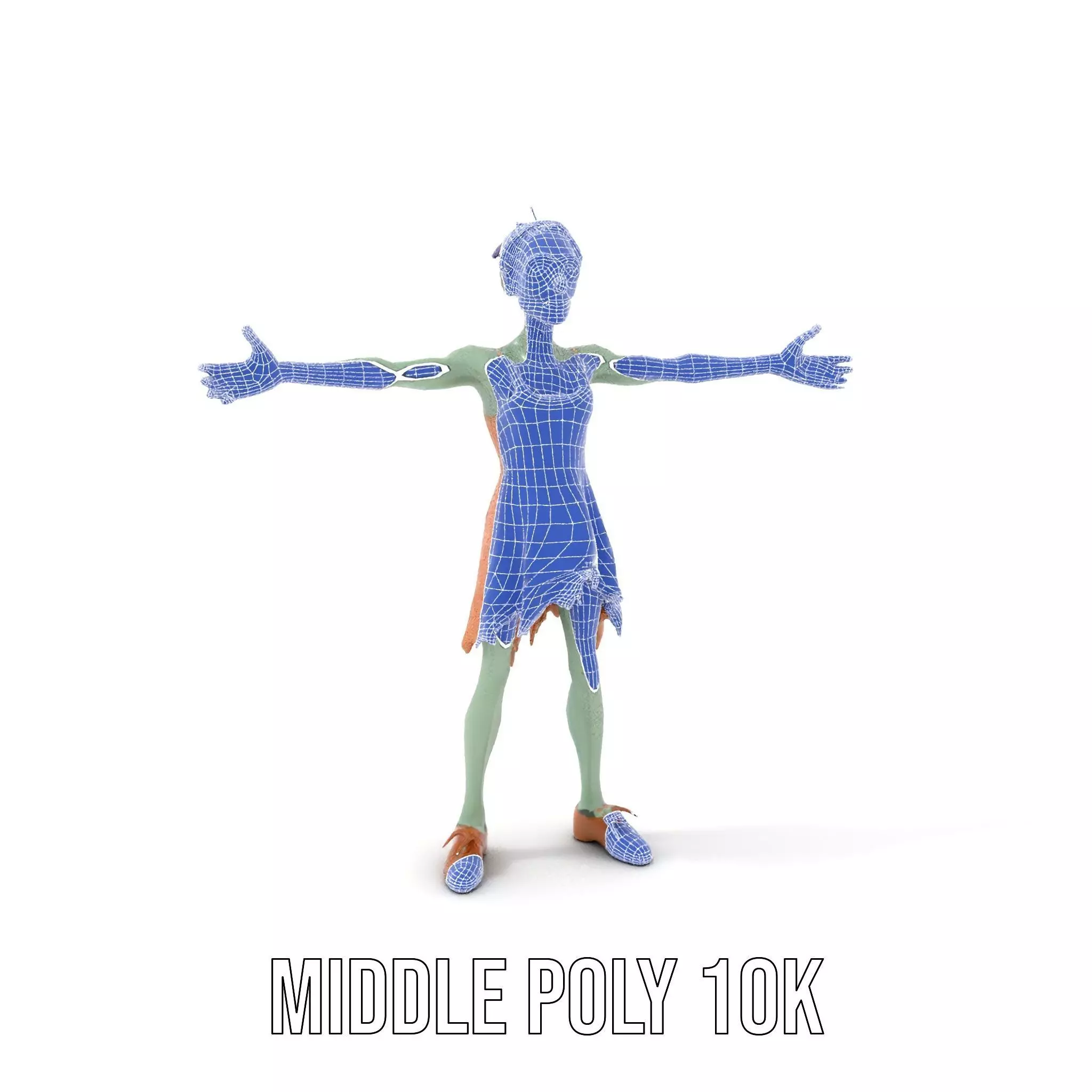 Cartoon Zombie Character model pack Low-poly 3D model_12