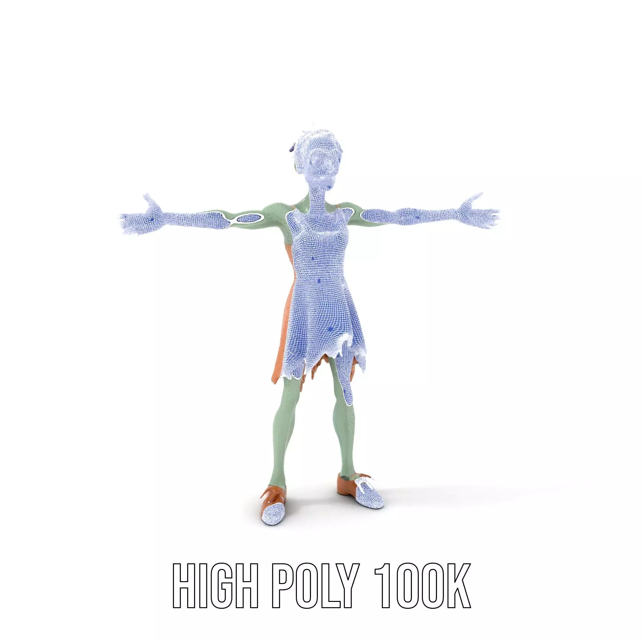 Cartoon Zombie Character model pack Low-poly 3D model_4