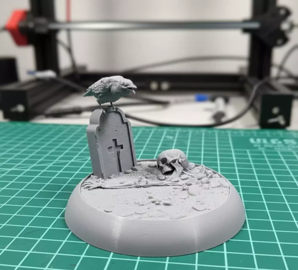 Scenic Bases Set with Skeleton - 25-32-40-50mm Presupported 3D print model_0