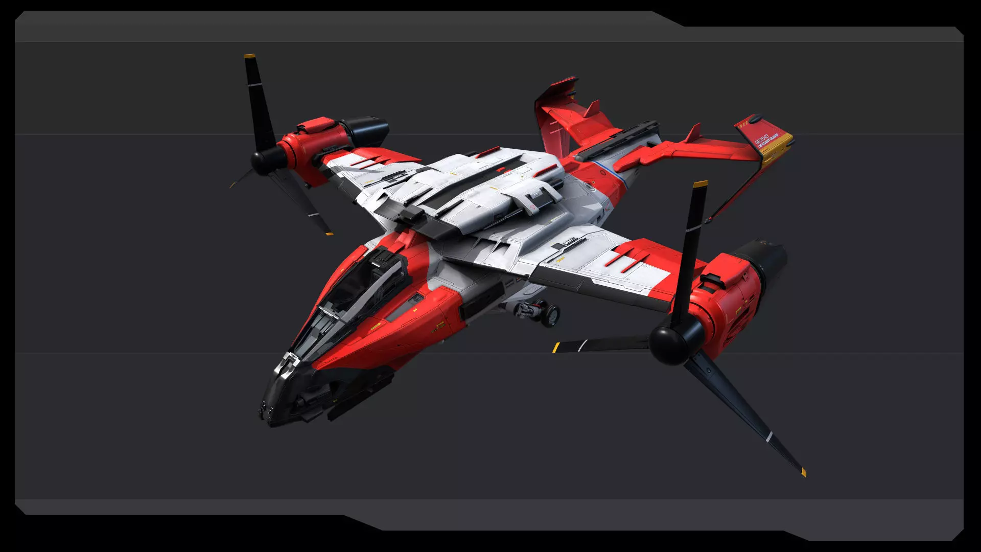 SF - VTOL Coast Guard Low-poly 3D model_4