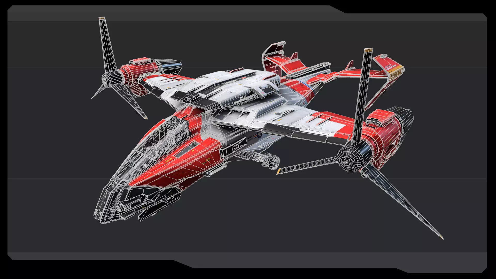 SF - VTOL Coast Guard Low-poly 3D model_11