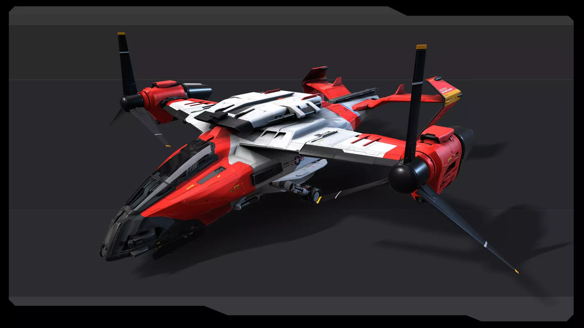 SF - VTOL Coast Guard Low-poly 3D model_2