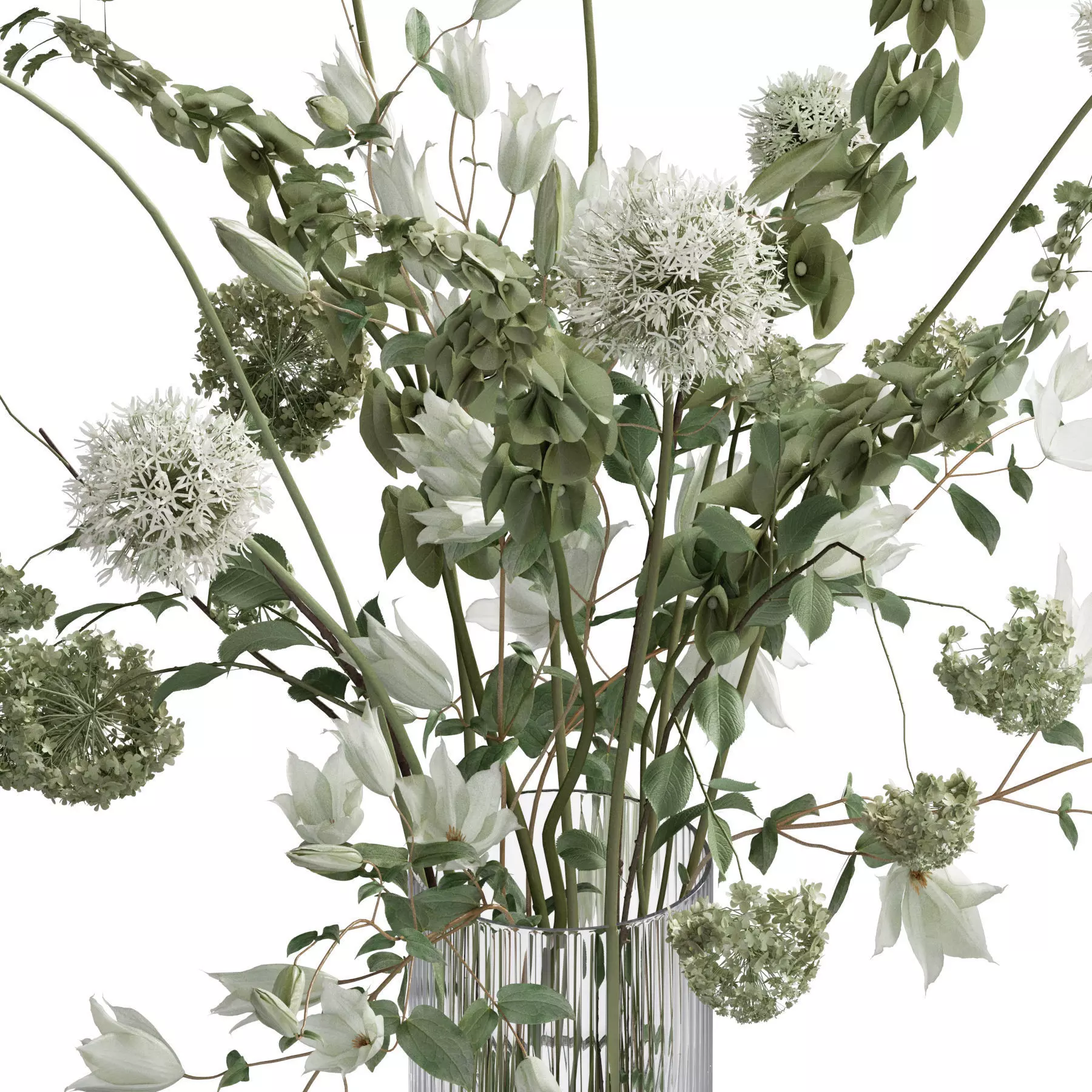 Flower In Vase 102 3D model_3