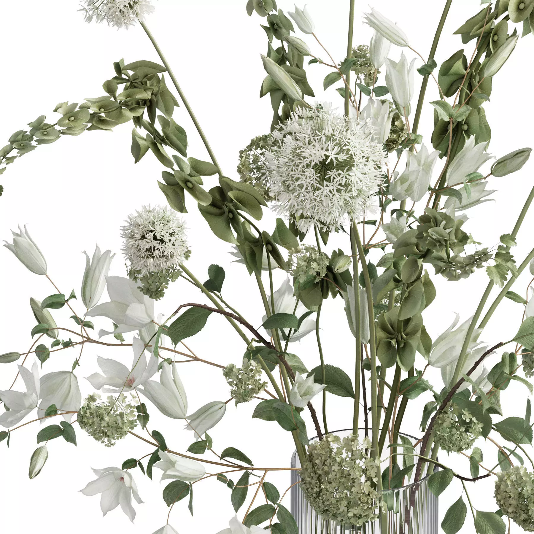 Flower In Vase 102 3D model_4