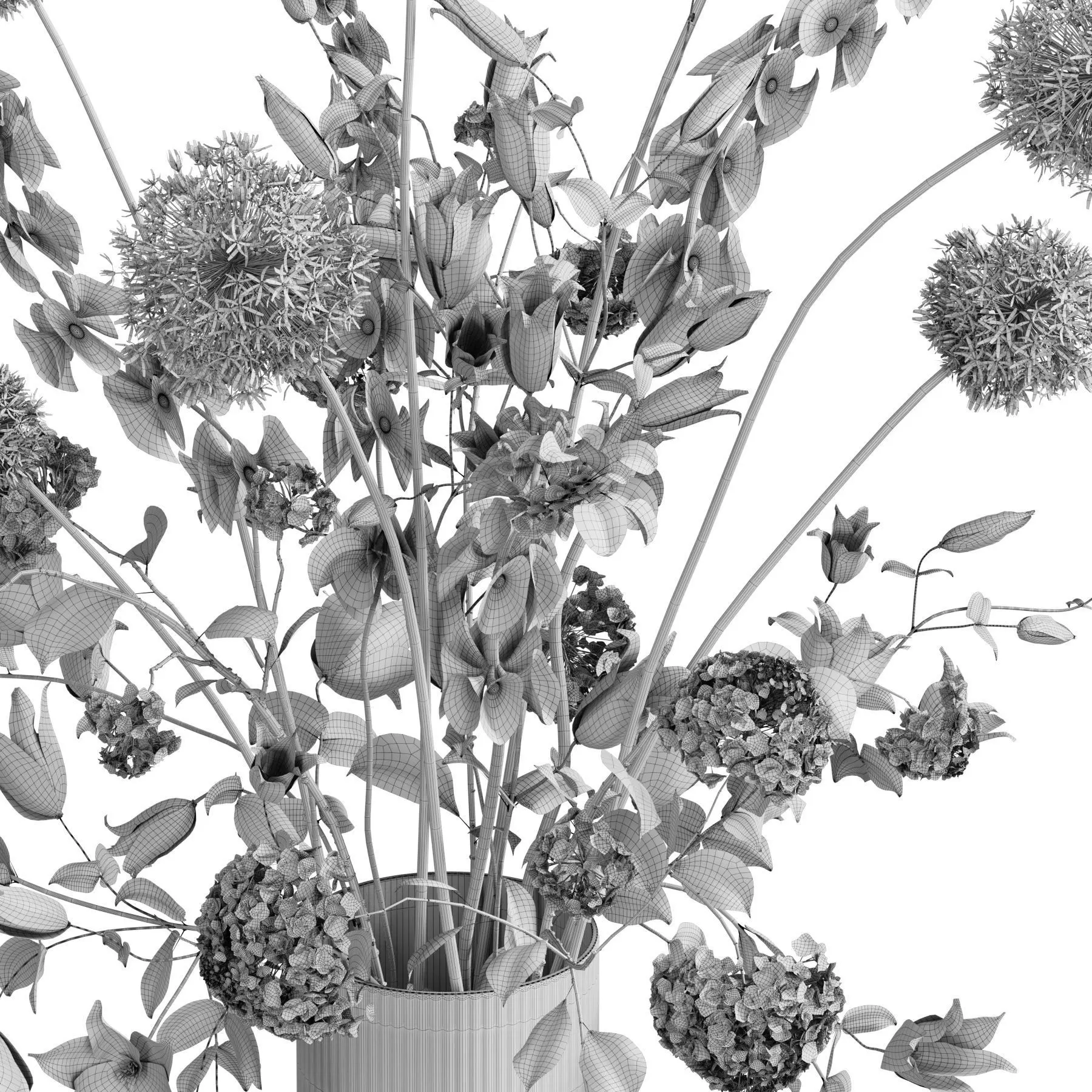 Flower In Vase 102 3D model_5